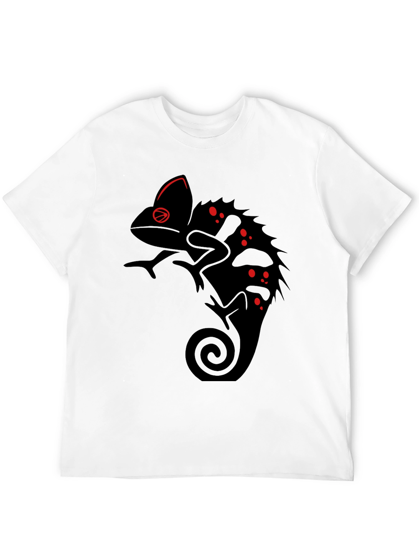 Black Chameleon Graphic Tee - Unique Reptile Design