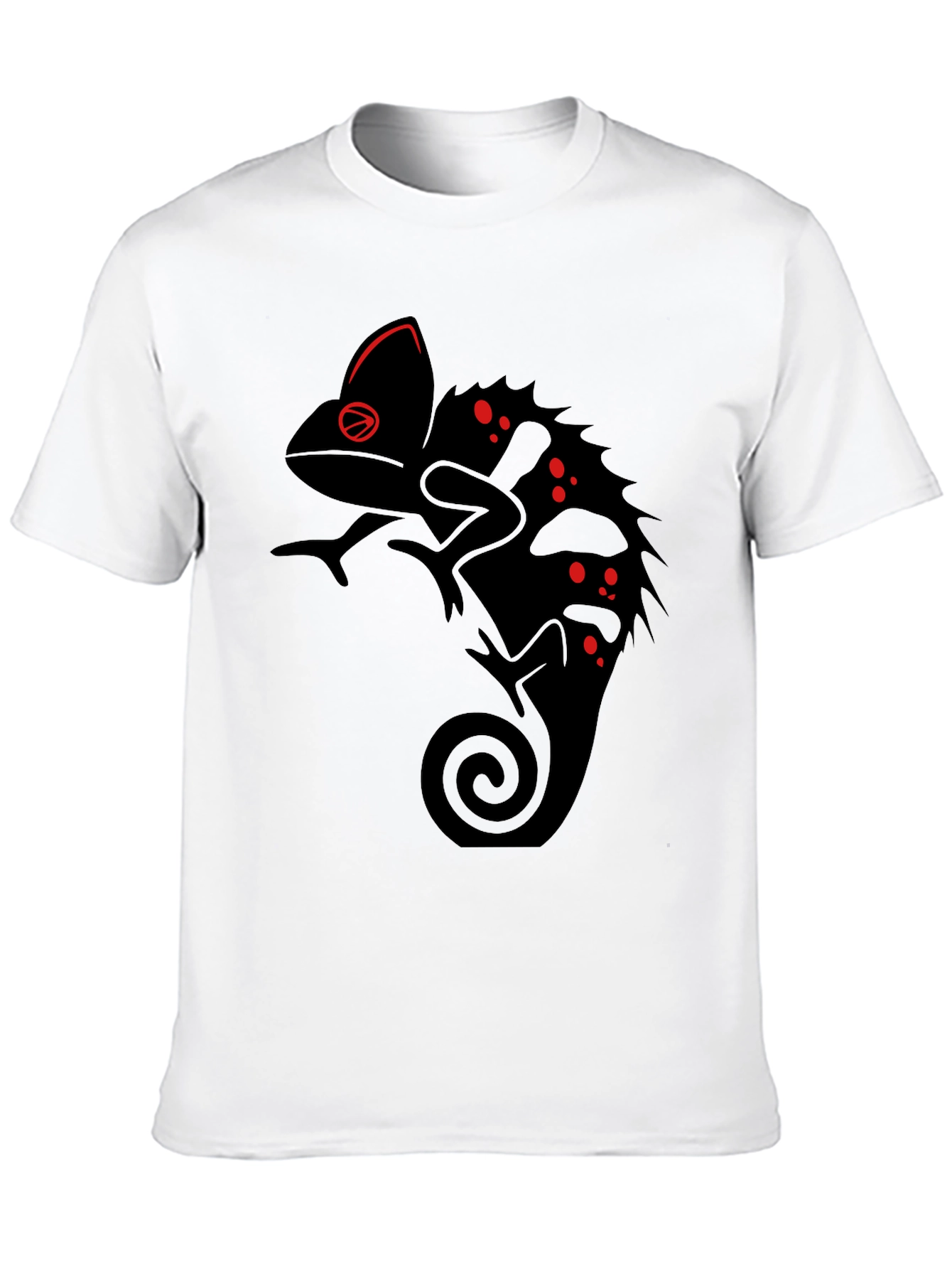 Black Chameleon Graphic Tee - Unique Reptile Design
