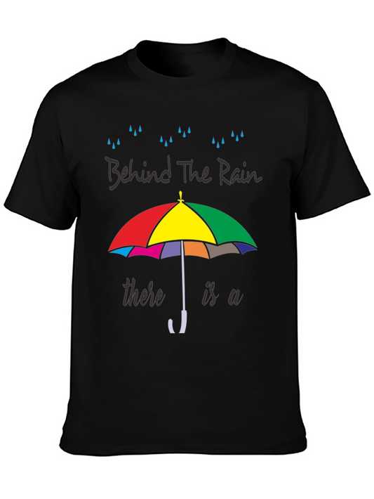 Colorful Umbrella Graphic Tee -  Behind the Rain