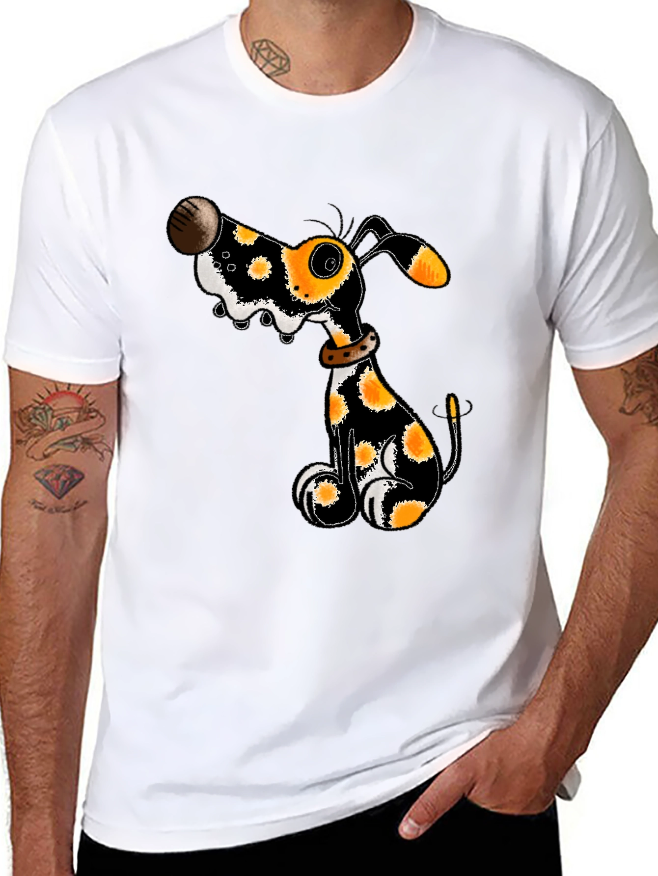 Dog Cartoon Graphic T-Shirt