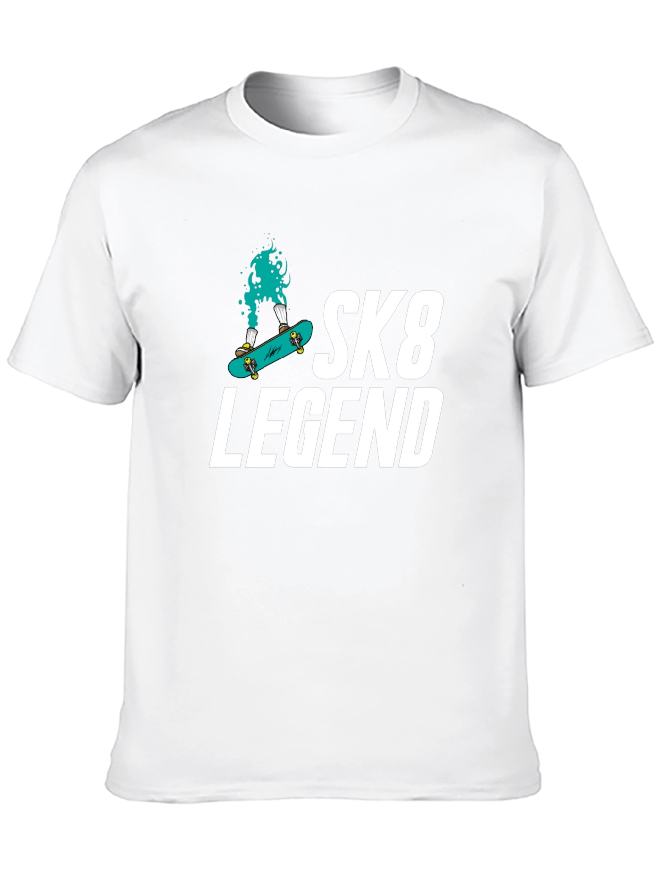 Sk8 Legend Graphic Tee - Black Cotton Blend T-Shirt