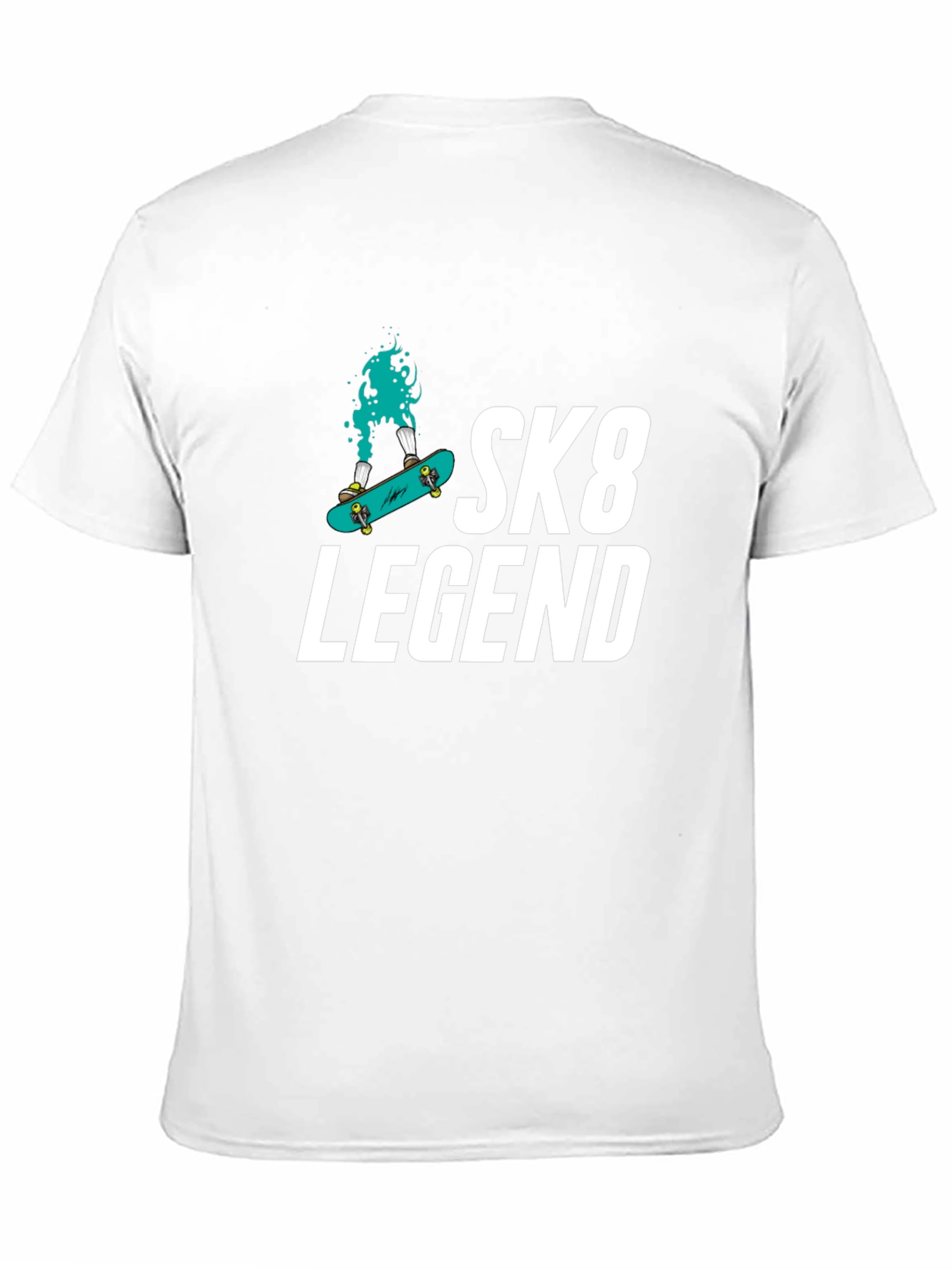Sk8 Legend Graphic Tee - Black Cotton Blend T-Shirt