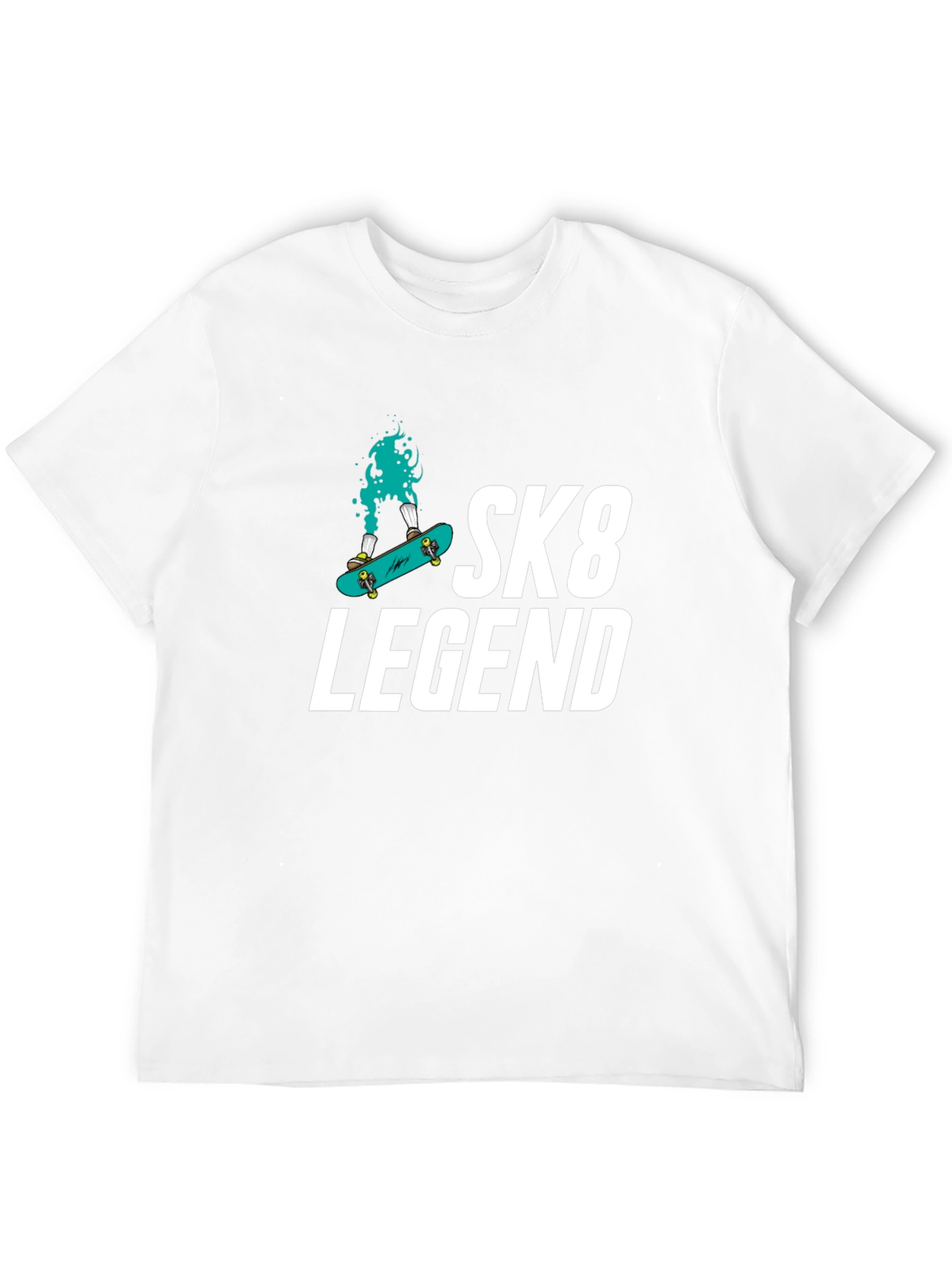 Sk8 Legend Graphic Tee - Black Cotton Blend T-Shirt