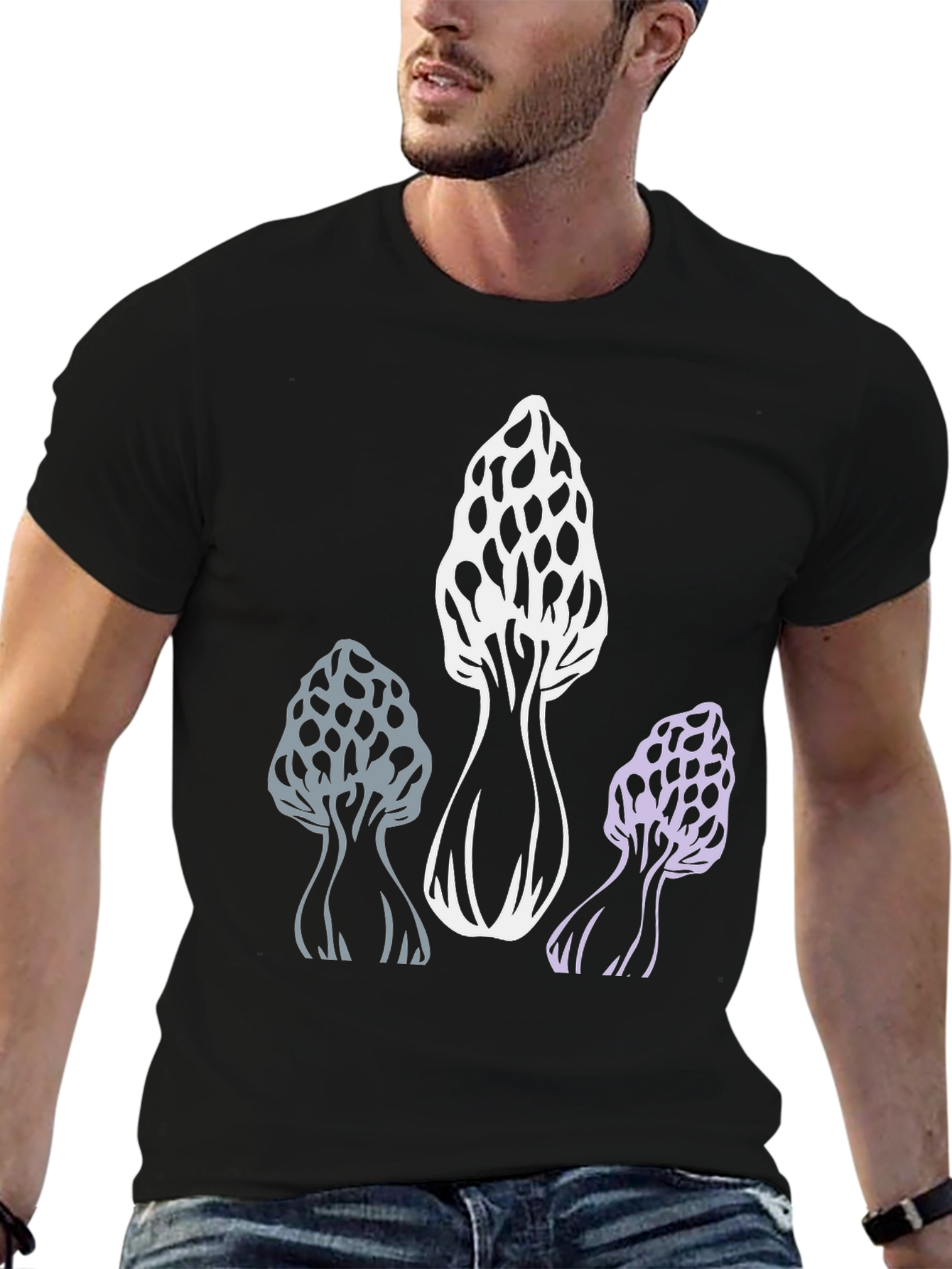 Mushroom Graphic T-Shirt - Morel Design