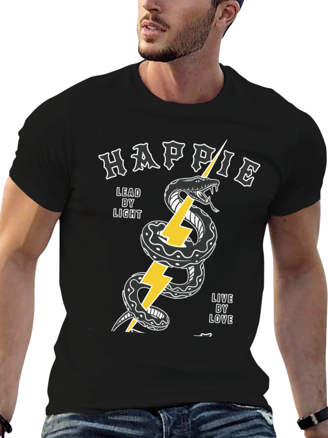 Happie Snake Bolt Graphic Tee
