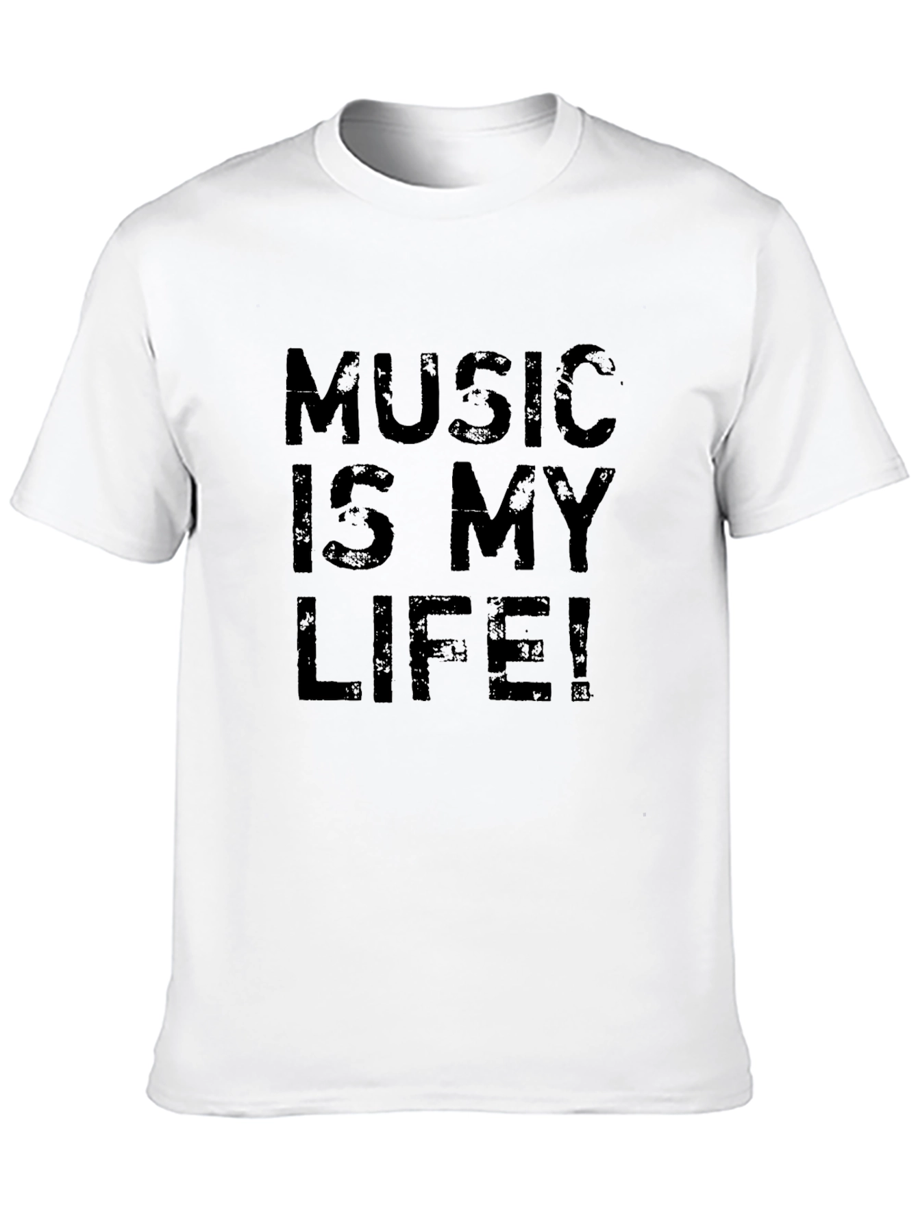 Music is My Life Graphic Tee - Black
