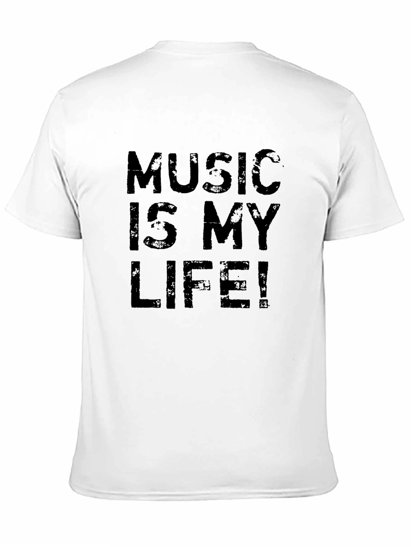 Music is My Life Graphic Tee - Black
