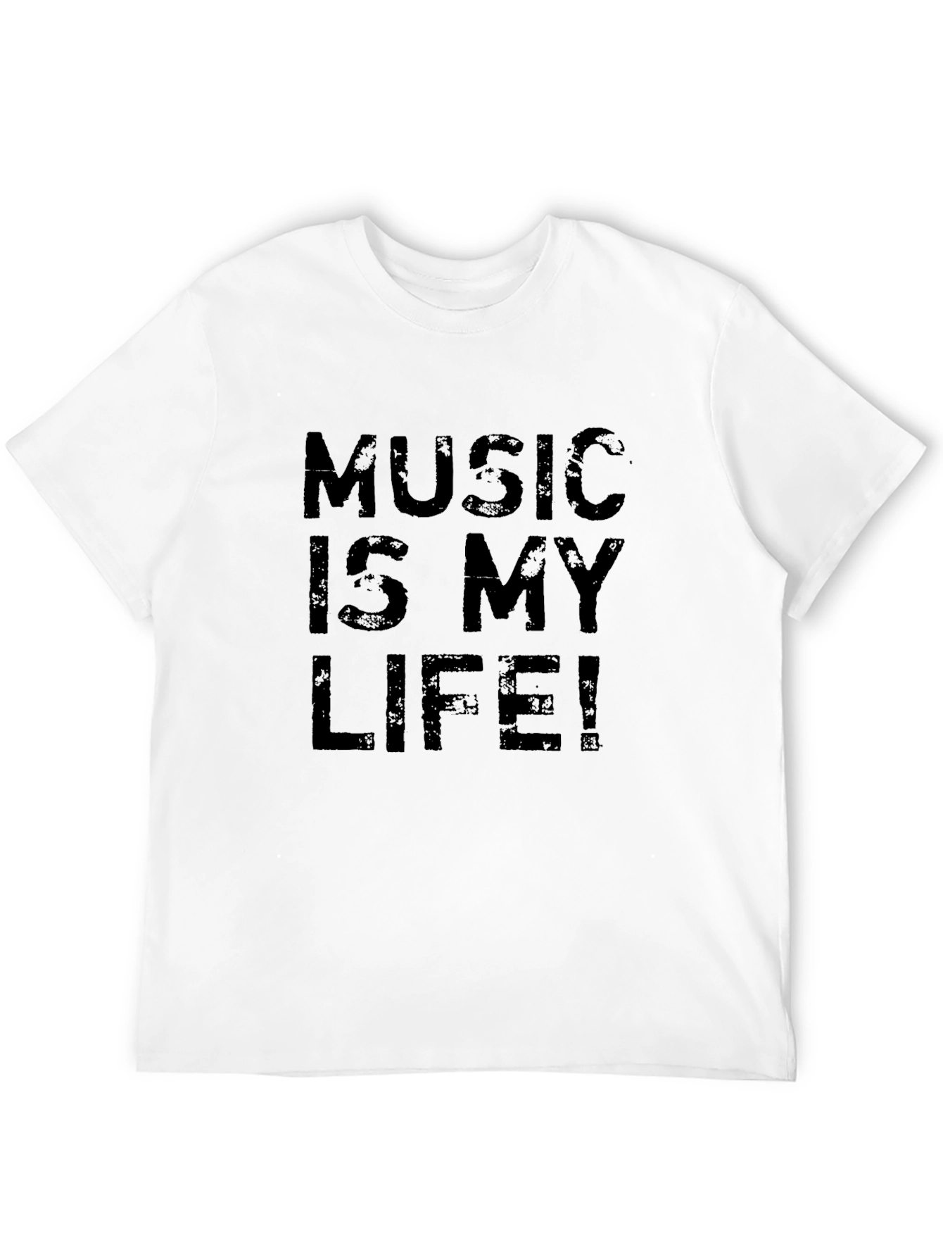 Music is My Life Graphic Tee - Black
