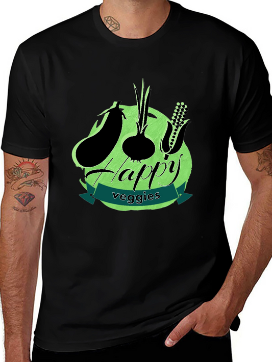 Happy Veggies T-Shirt - Vegetarian Graphic Tee