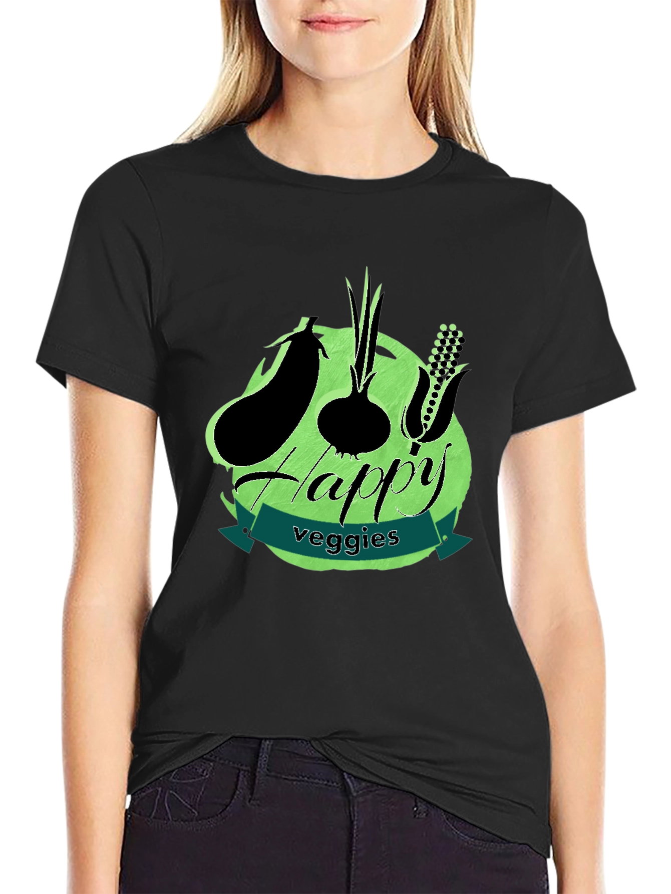 Happy Veggies T-Shirt - Vegetarian Graphic Tee
