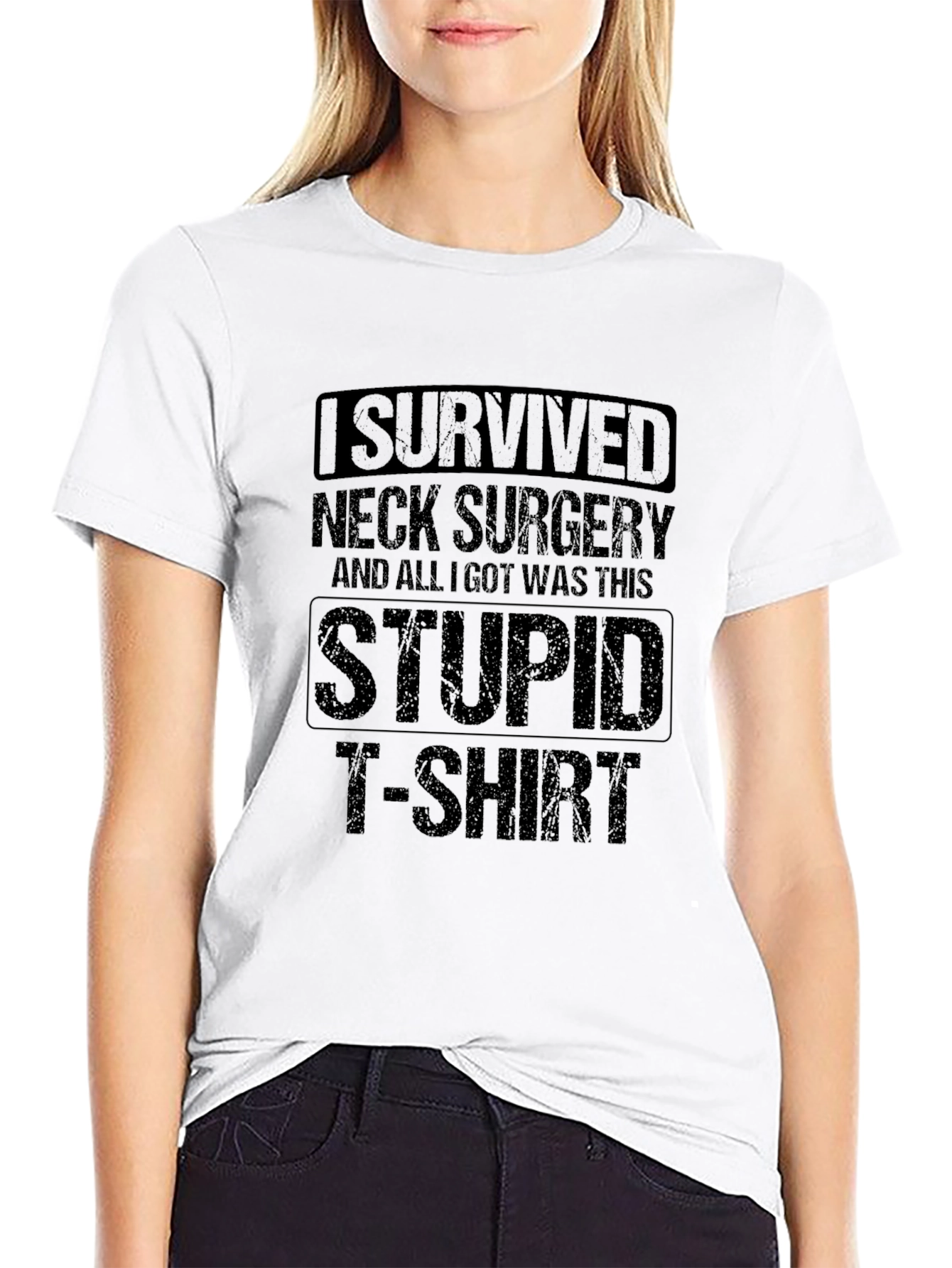 Neck Surgery Survivor T-Shirt Funny Recovery Gift