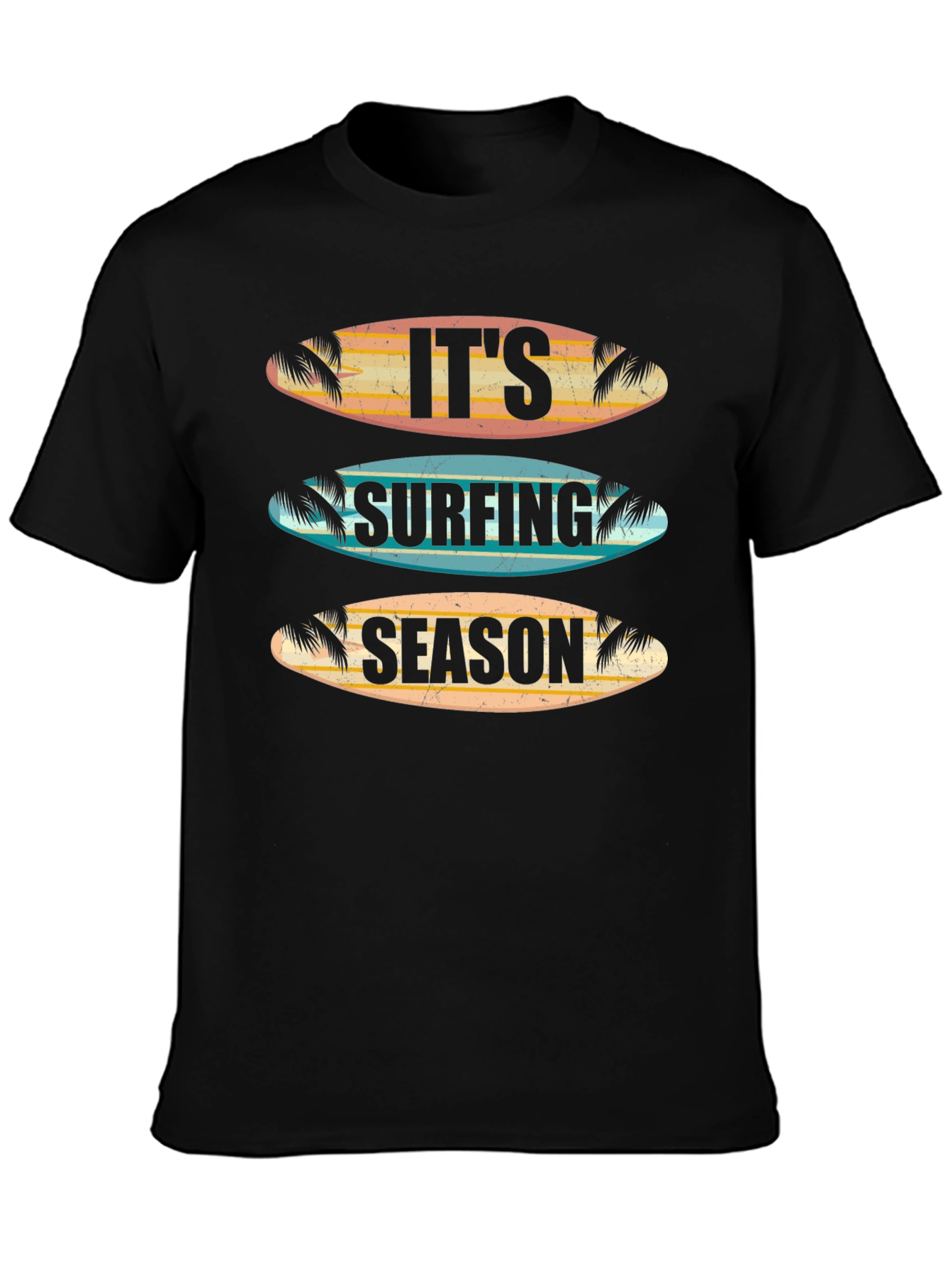 Its Surfing Season T-Shirt - Retro Surfboard Design