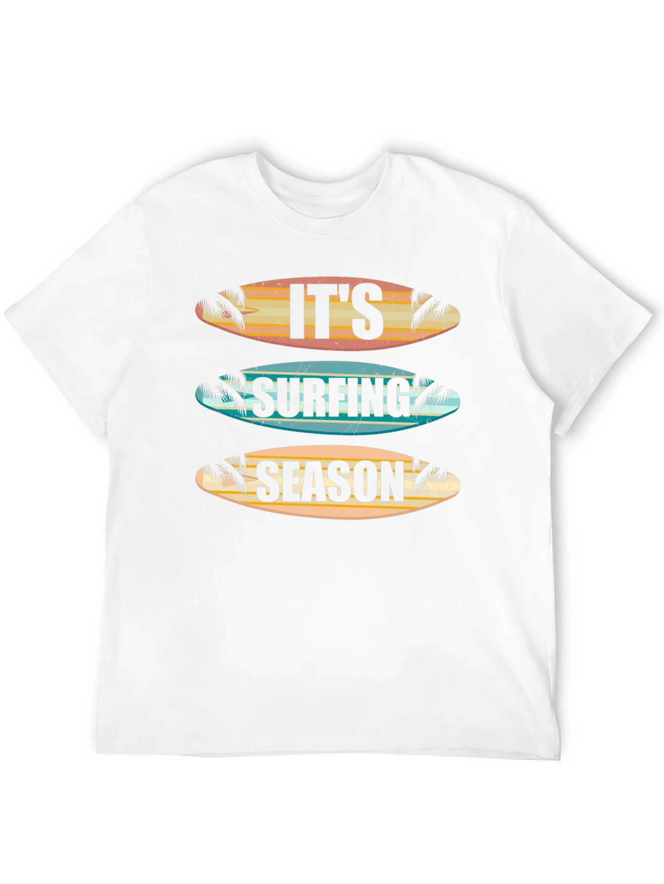 Its Surfing Season T-Shirt - Retro Surfboard Design