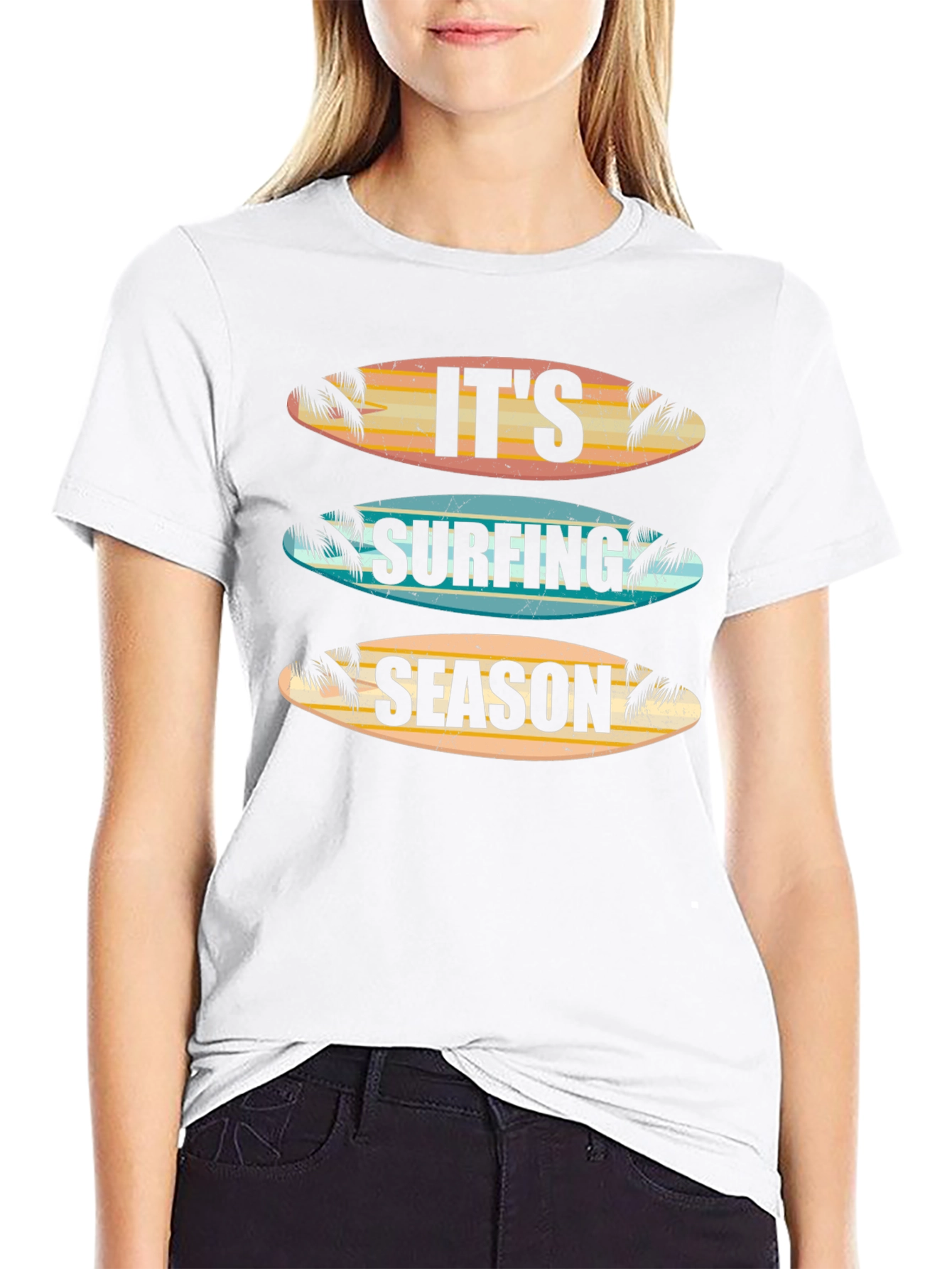 Its Surfing Season T-Shirt - Retro Surfboard Design
