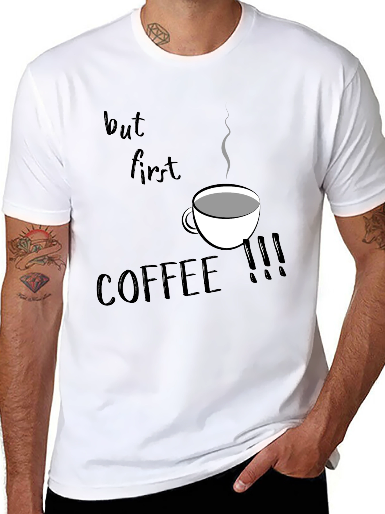 But First Coffee T-Shirt - Black Graphic Tee