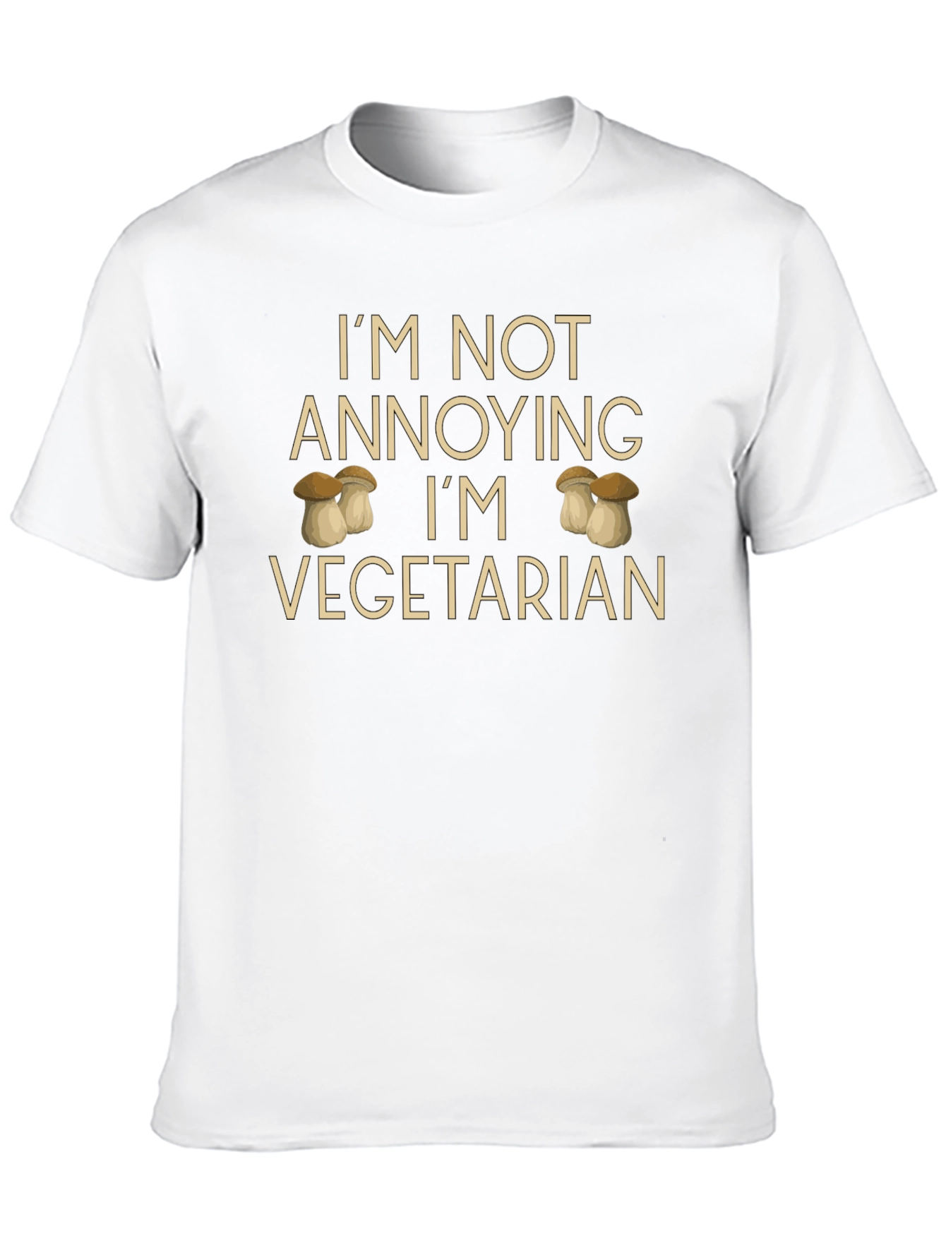 Vegetarian T-Shirt - Funny Mushroom Design