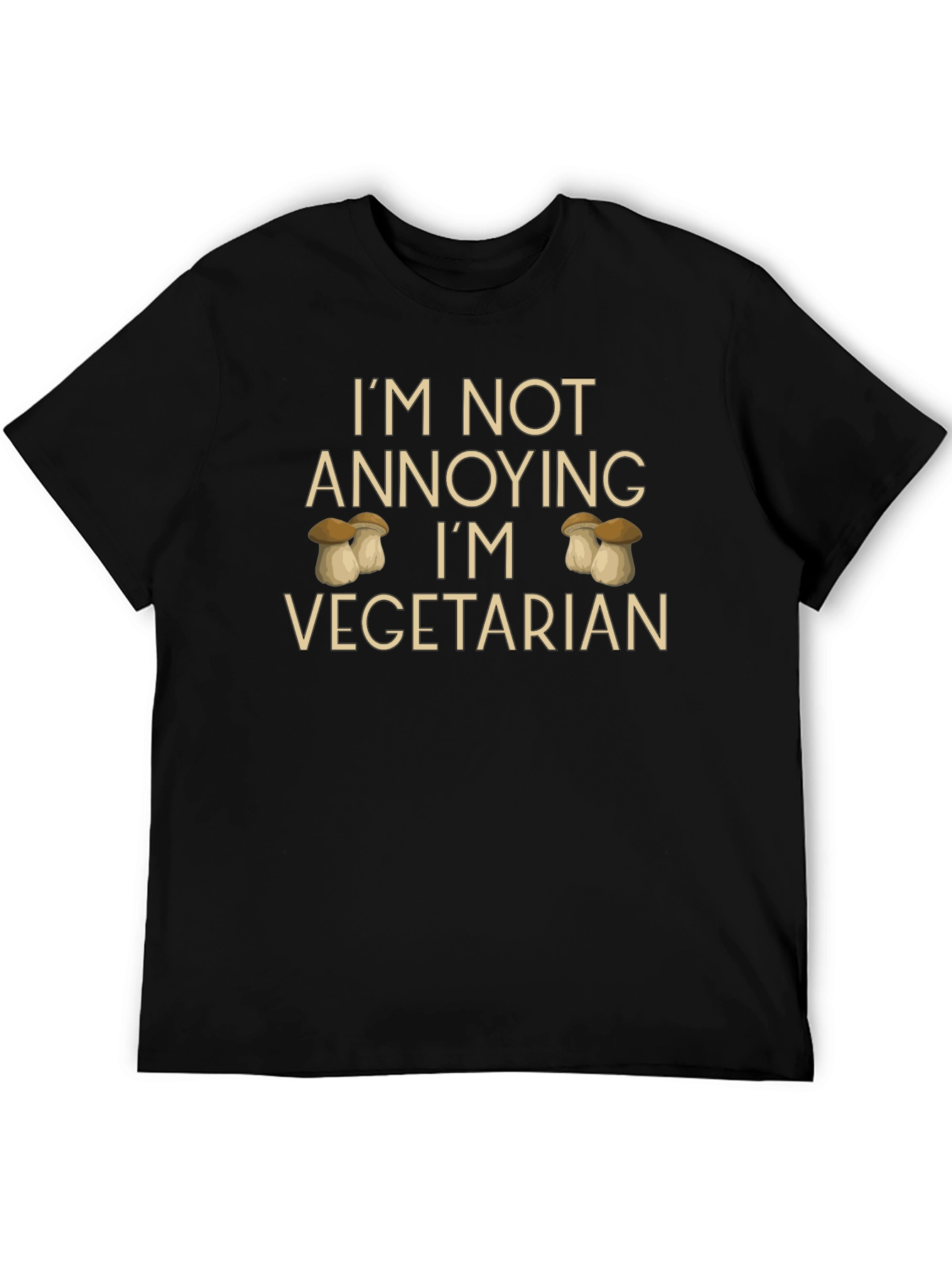 Vegetarian T-Shirt - Funny Mushroom Design