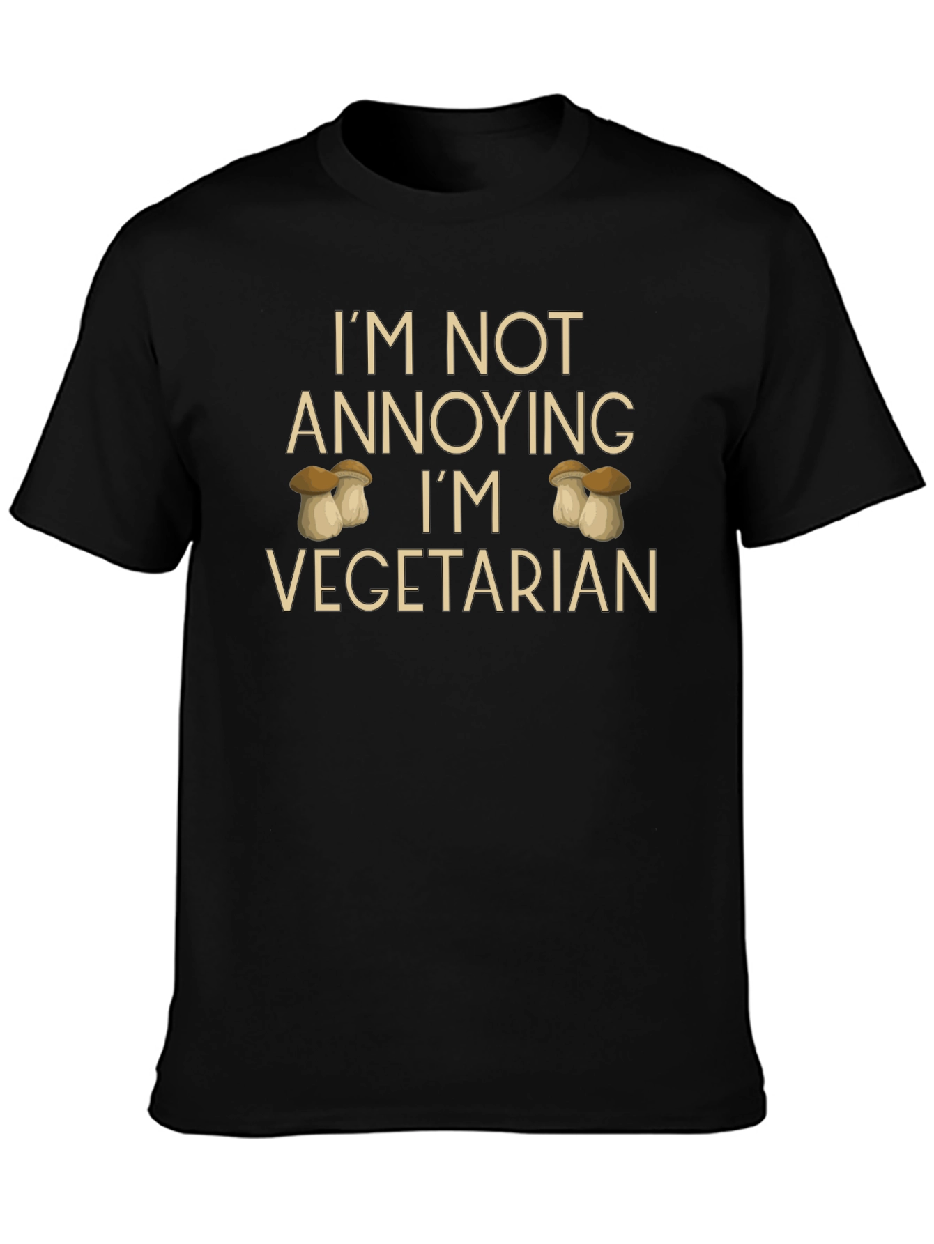 Vegetarian T-Shirt - Funny Mushroom Design