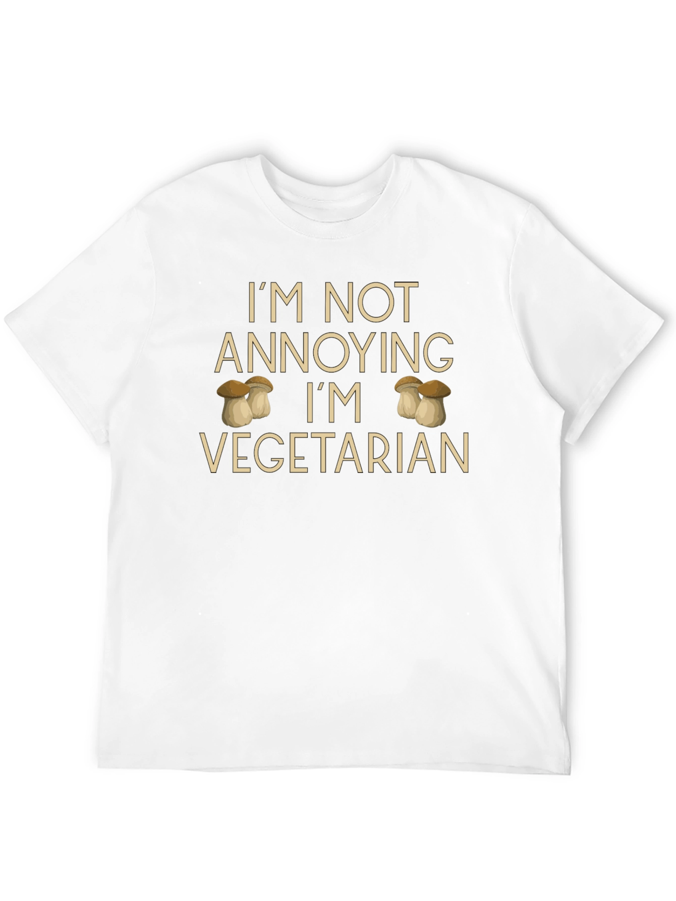 Vegetarian T-Shirt - Funny Mushroom Design