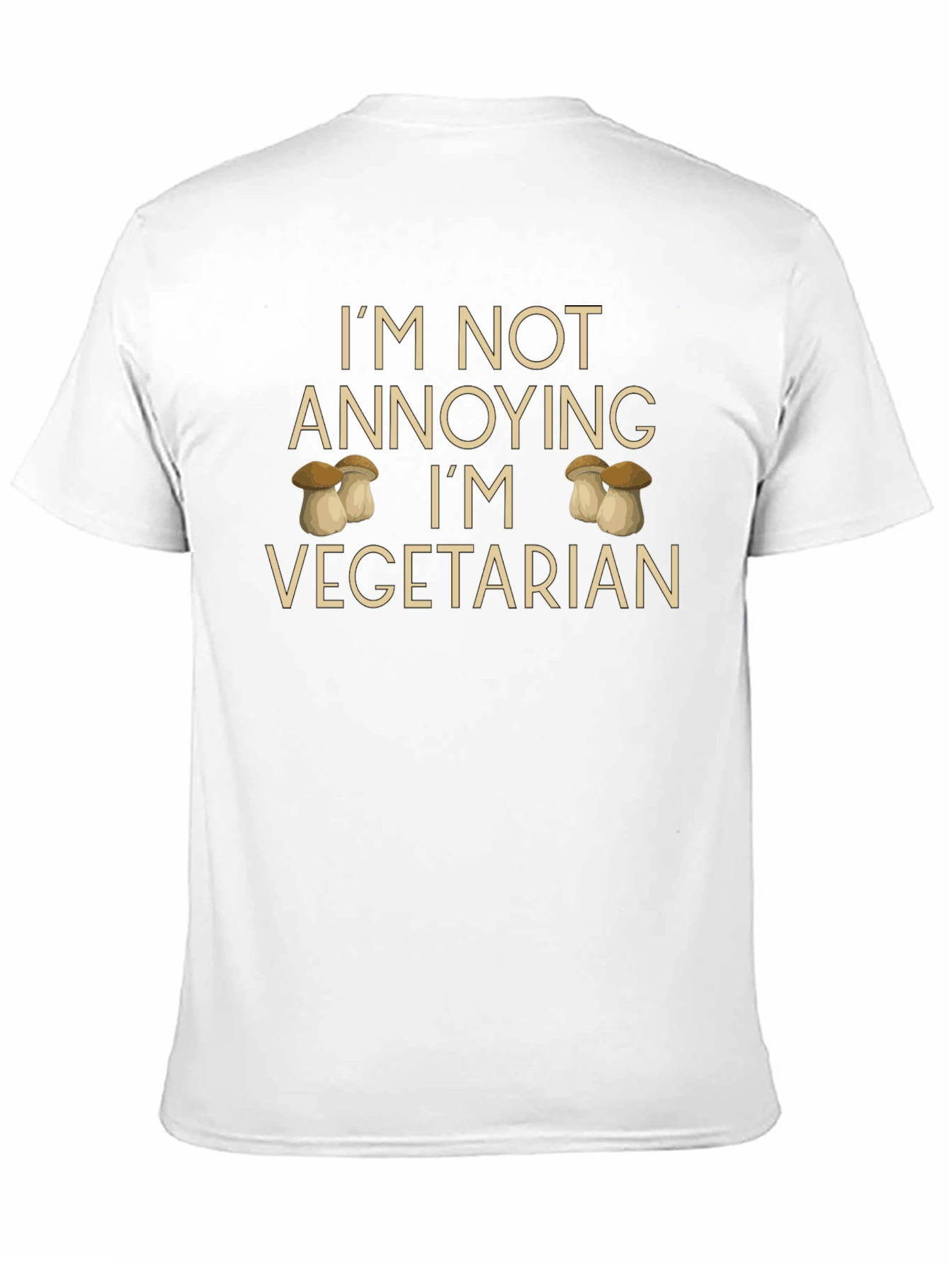 Vegetarian T-Shirt - Funny Mushroom Design