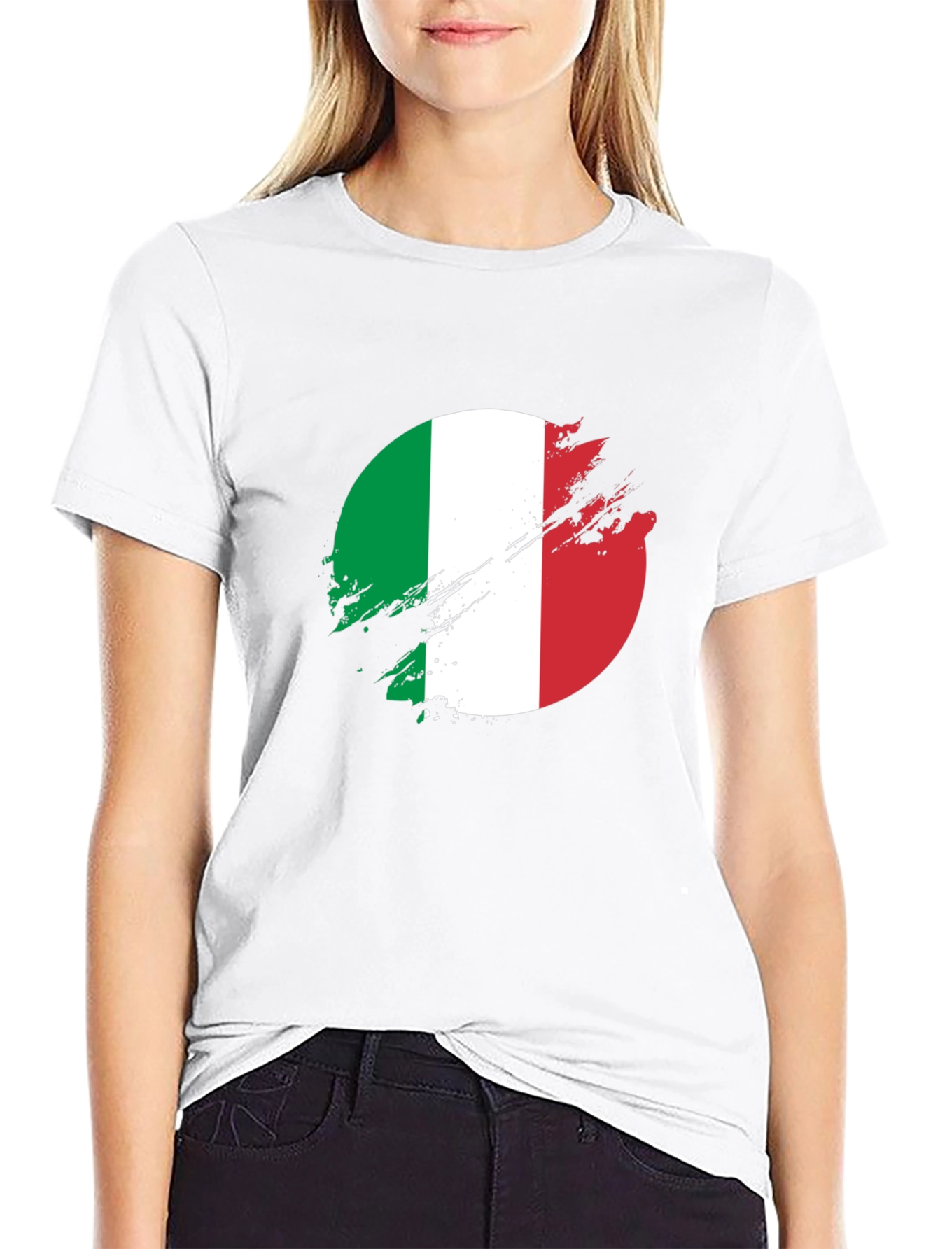 Italy Flag Graphic T-Shirt - Black