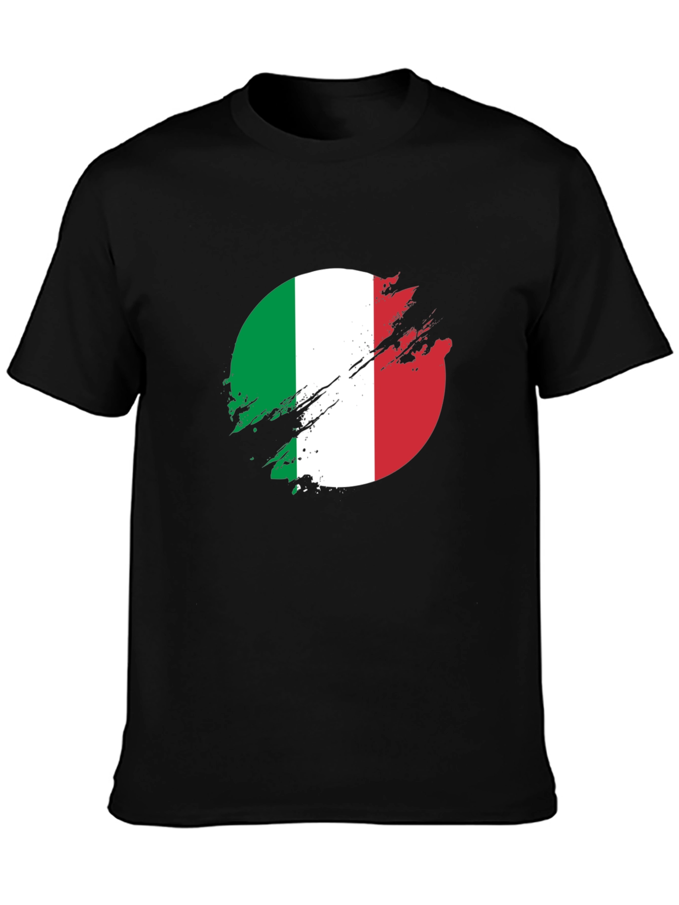 Italy Flag Graphic T-Shirt - Black