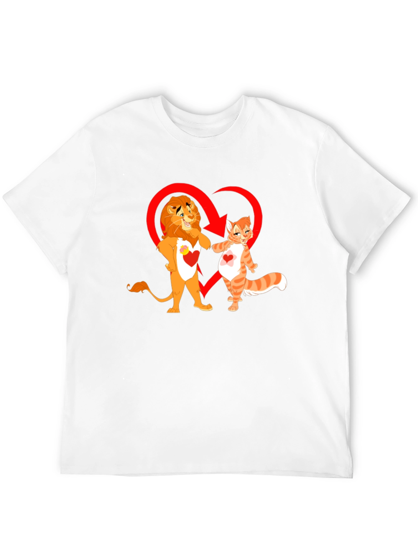 Lion and Cat Love T-Shirt