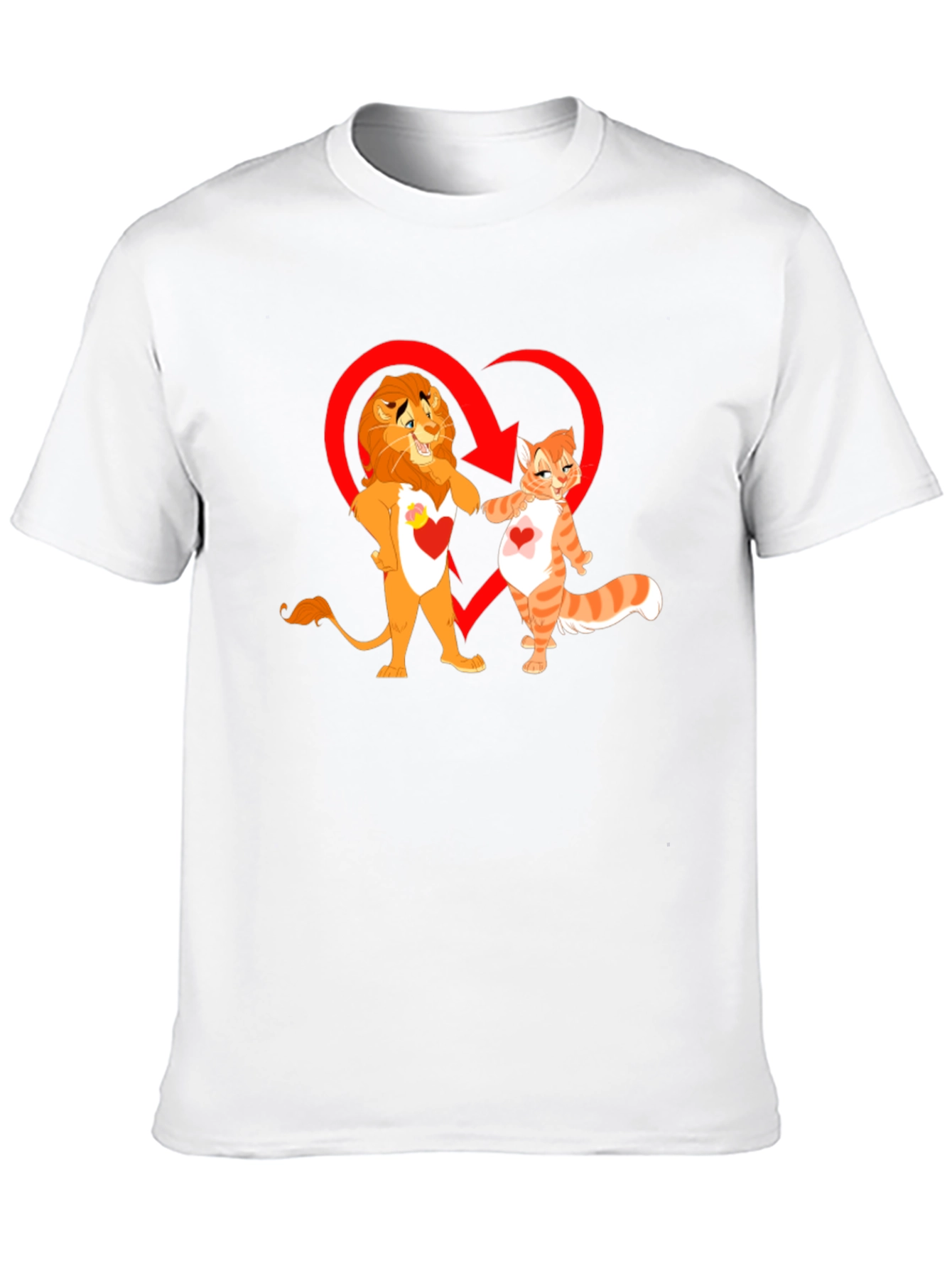 Lion and Cat Love T-Shirt