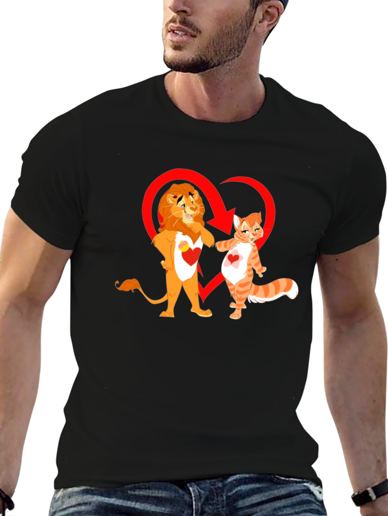 Lion and Cat Love T-Shirt