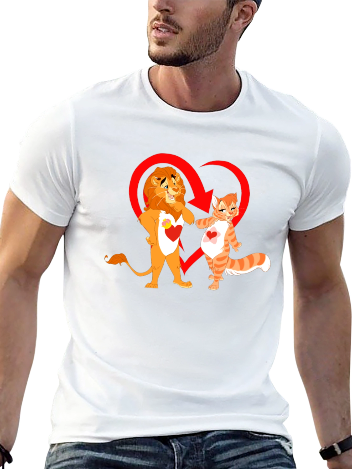Lion and Cat Love T-Shirt