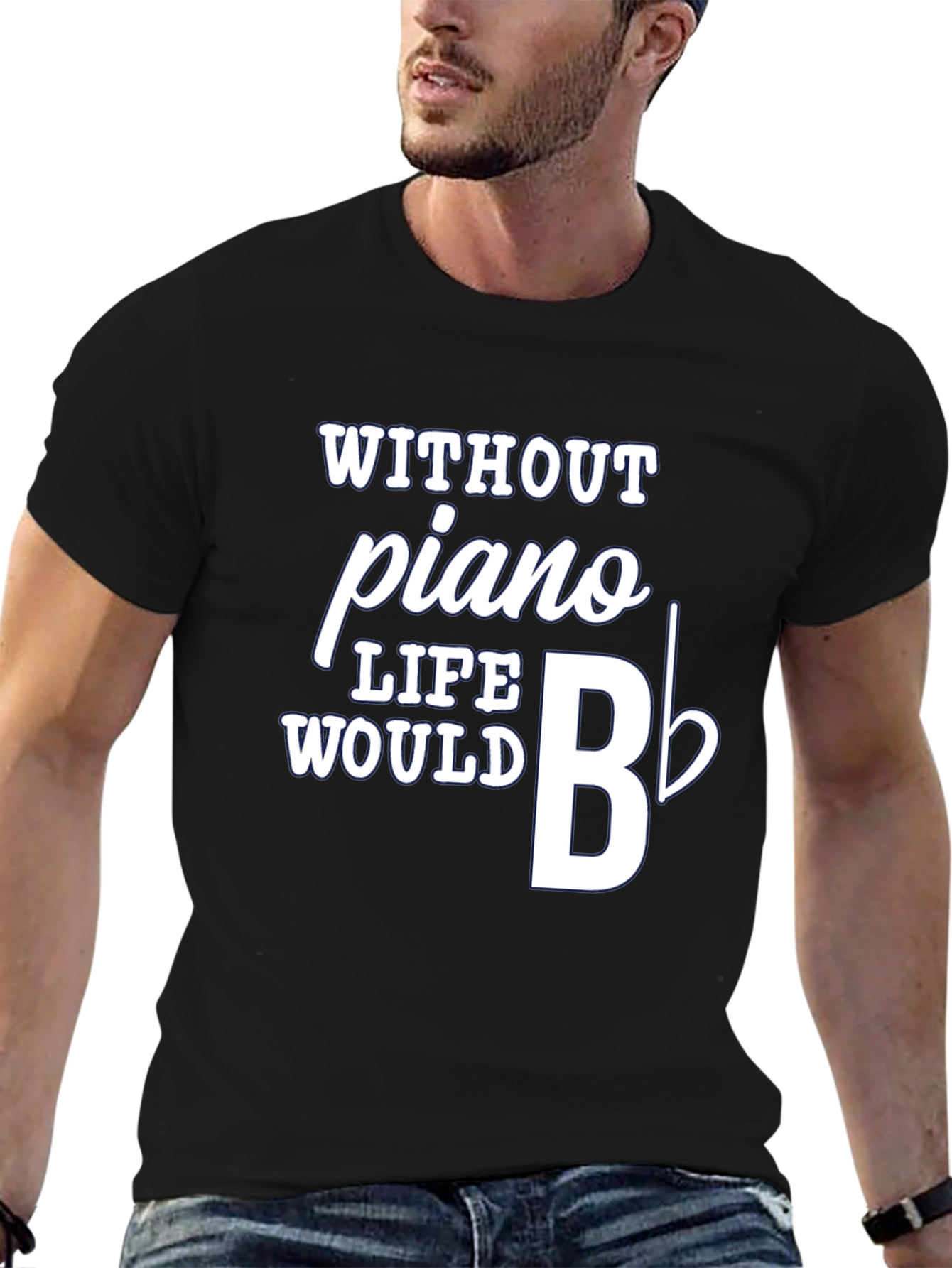 Piano Music T-Shirt - Life Would B Flat