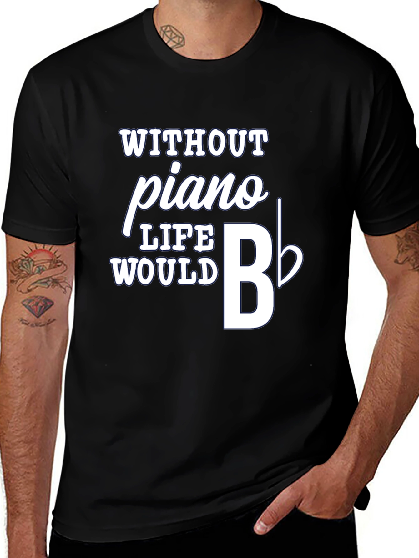 Piano Music T-Shirt - Life Would B Flat