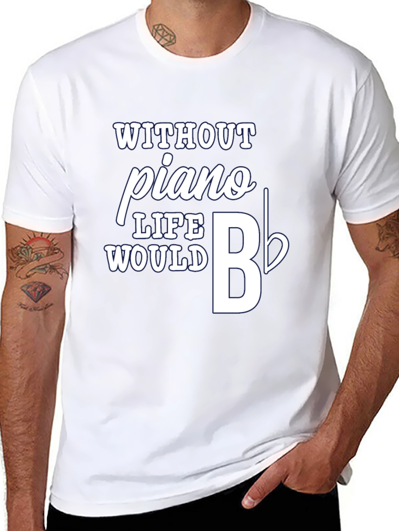 Piano Music T-Shirt - Life Would B Flat