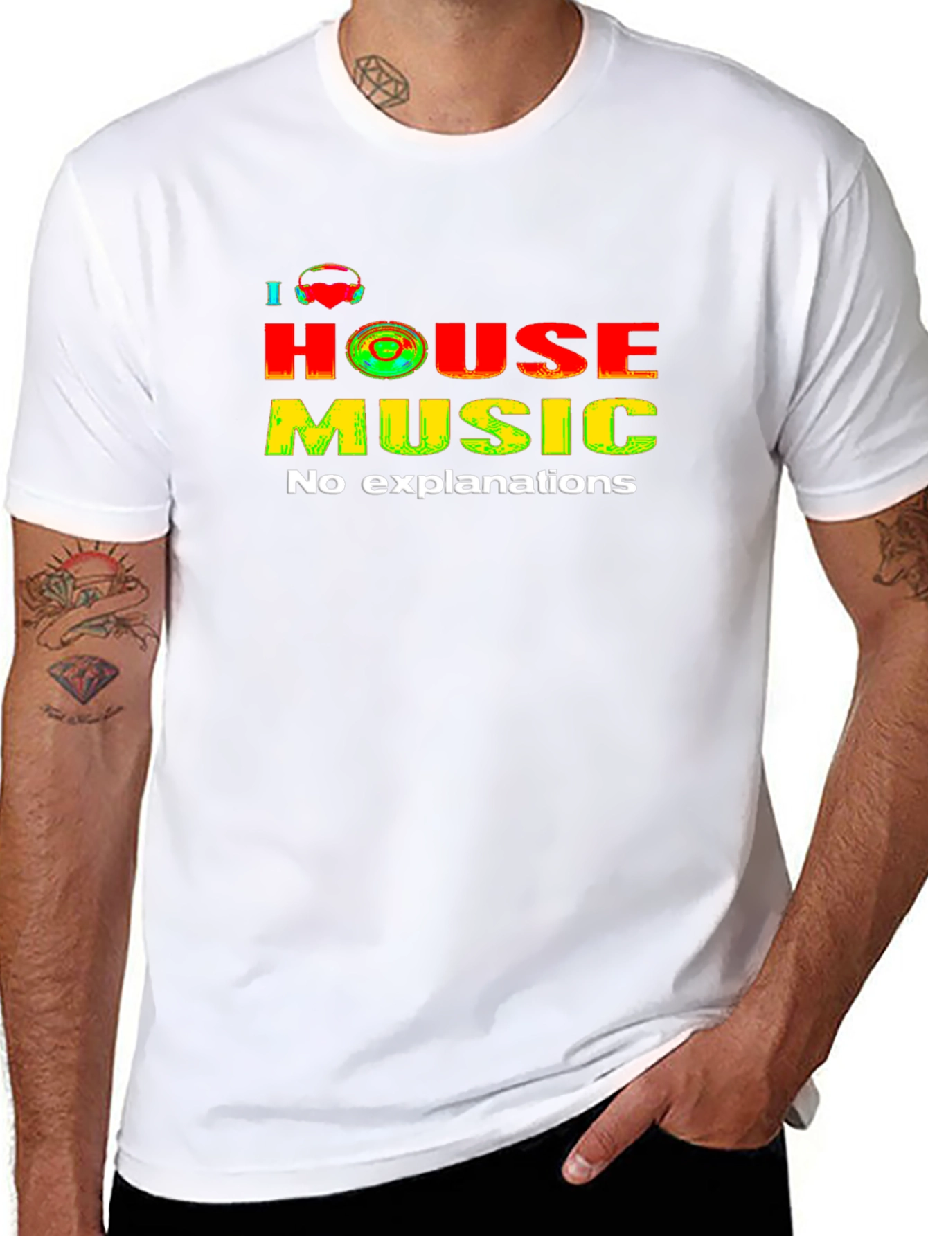 I Heart House Music Graphic Tee - No Explanations