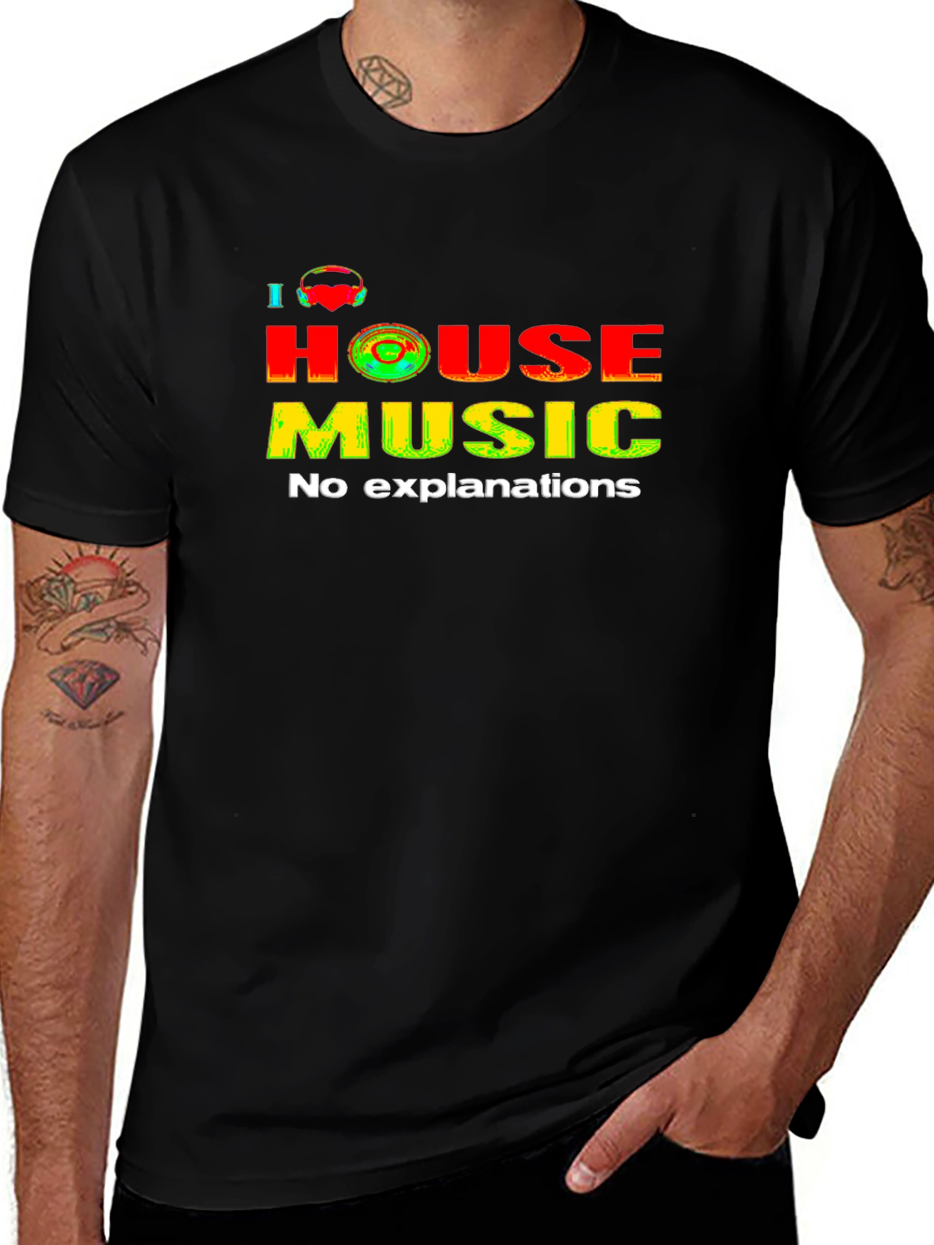 I Heart House Music Graphic Tee - No Explanations