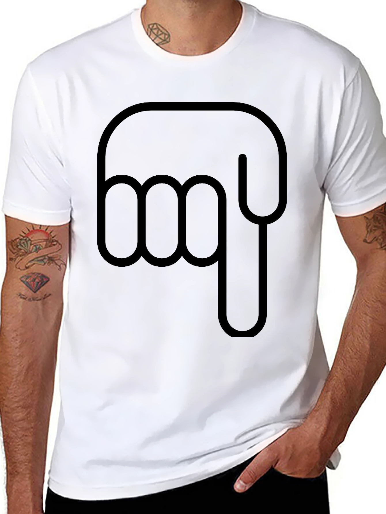 Pointing Down Graphic T-Shirt