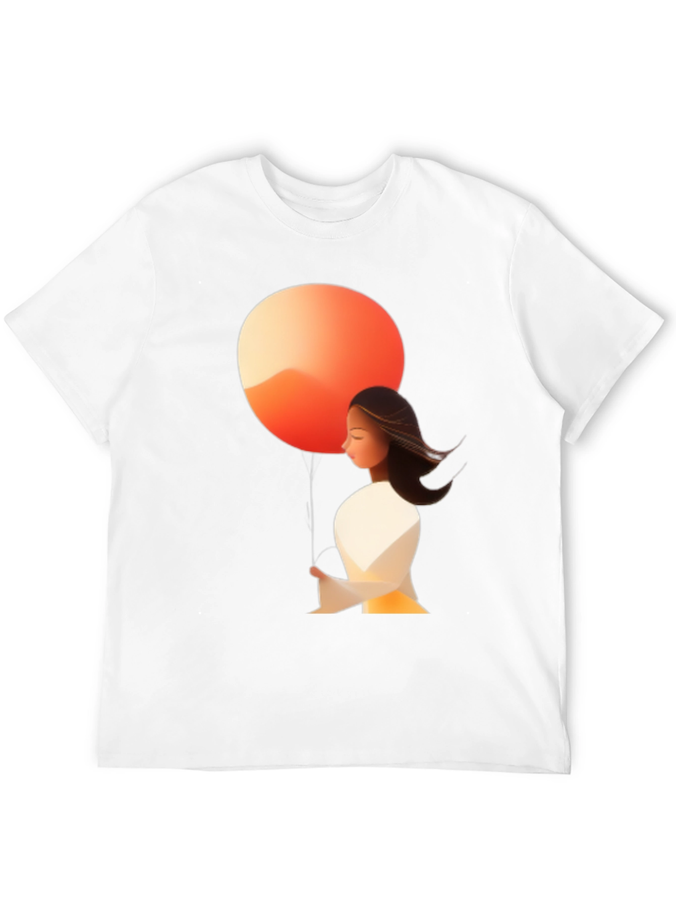 Abstract Art Tee: Woman & Sunset