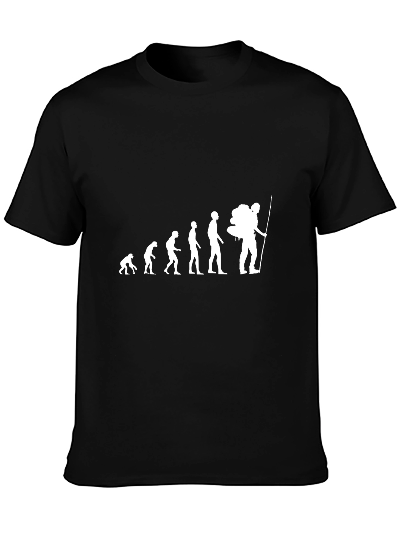 Evolution Hiker Graphic Tee - Black Cotton Shirt