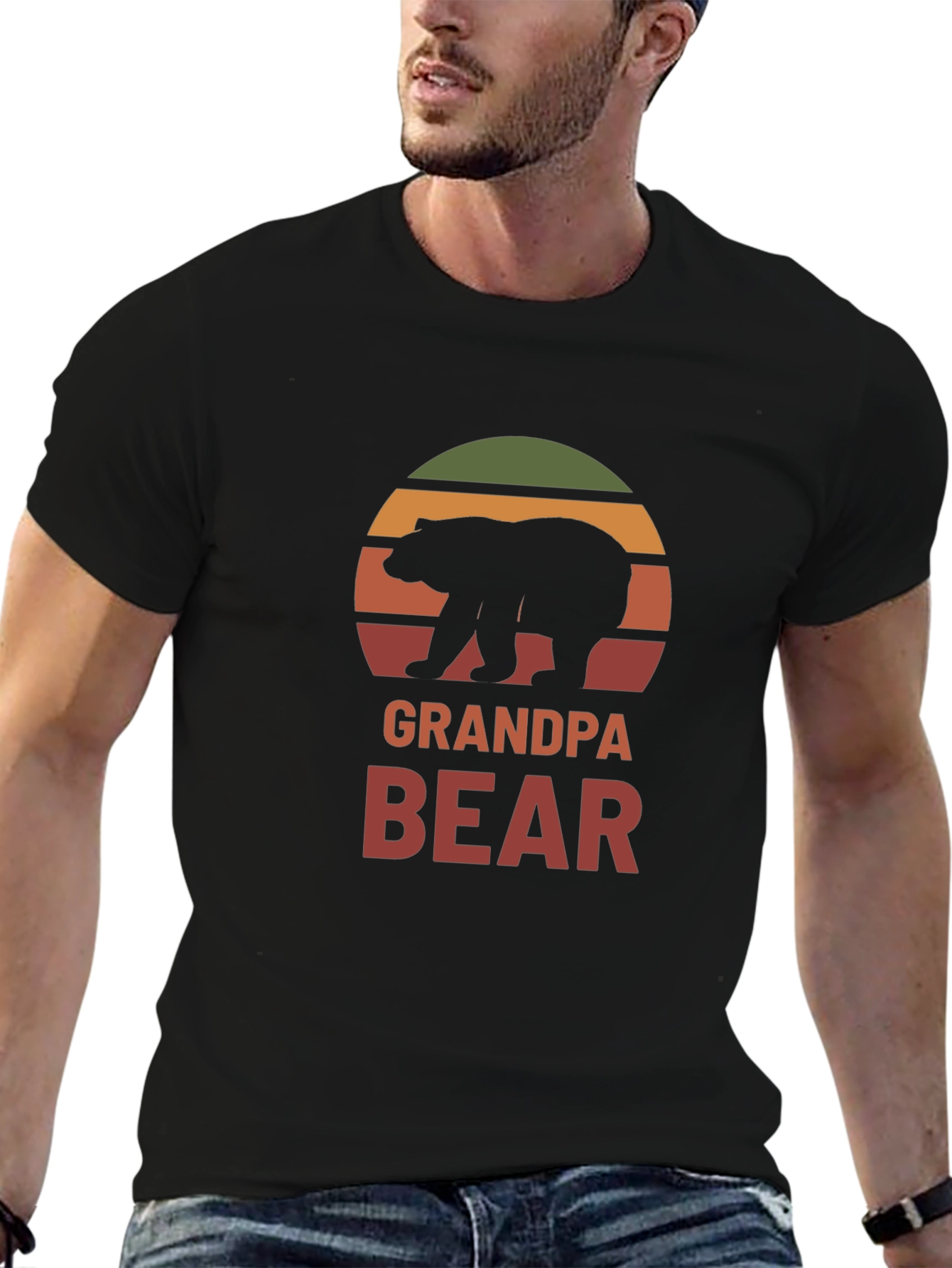 Grandpa Bear T-Shirt - Retro Style Dad Tee