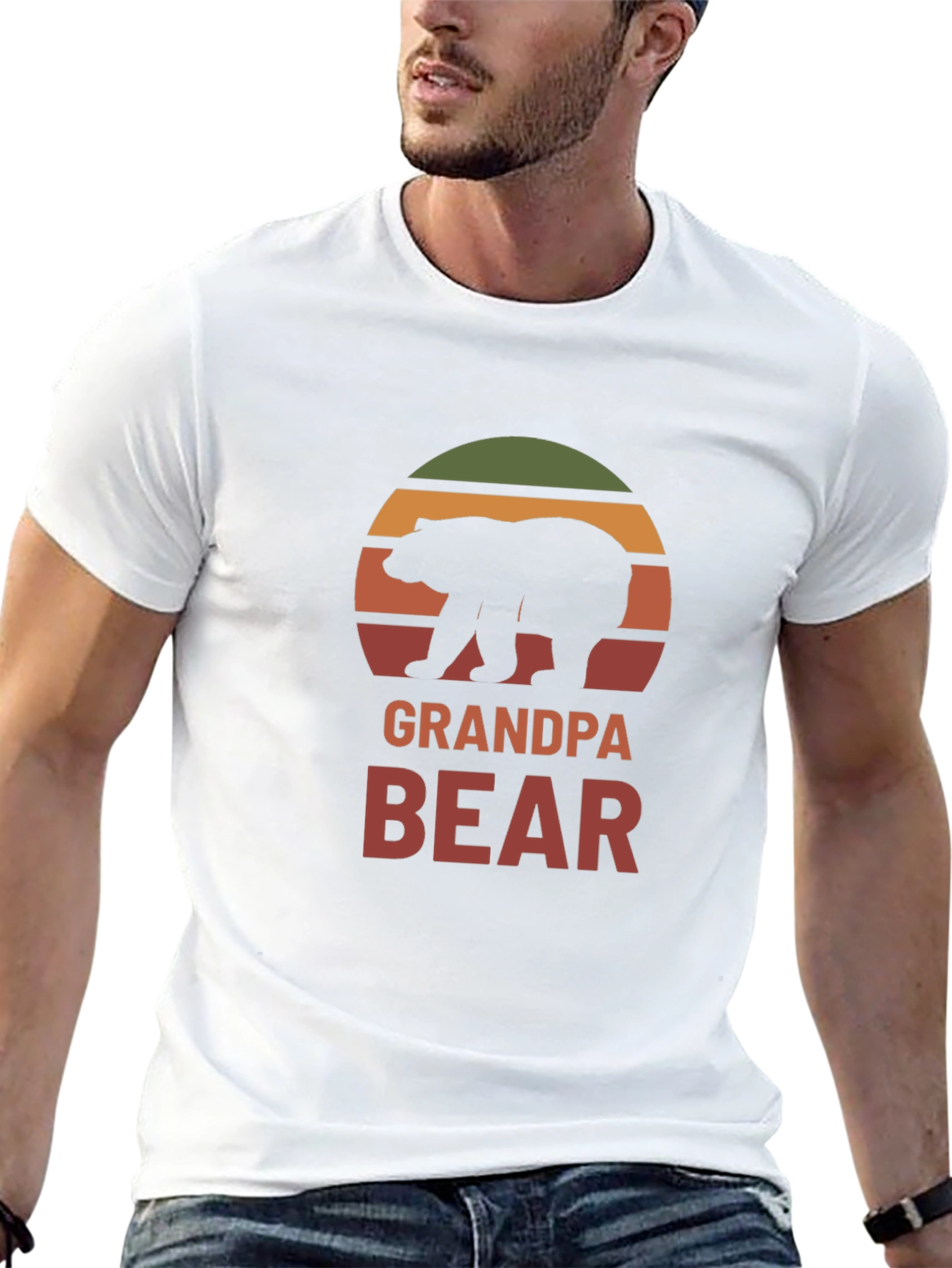 Grandpa Bear T-Shirt - Retro Style Dad Tee