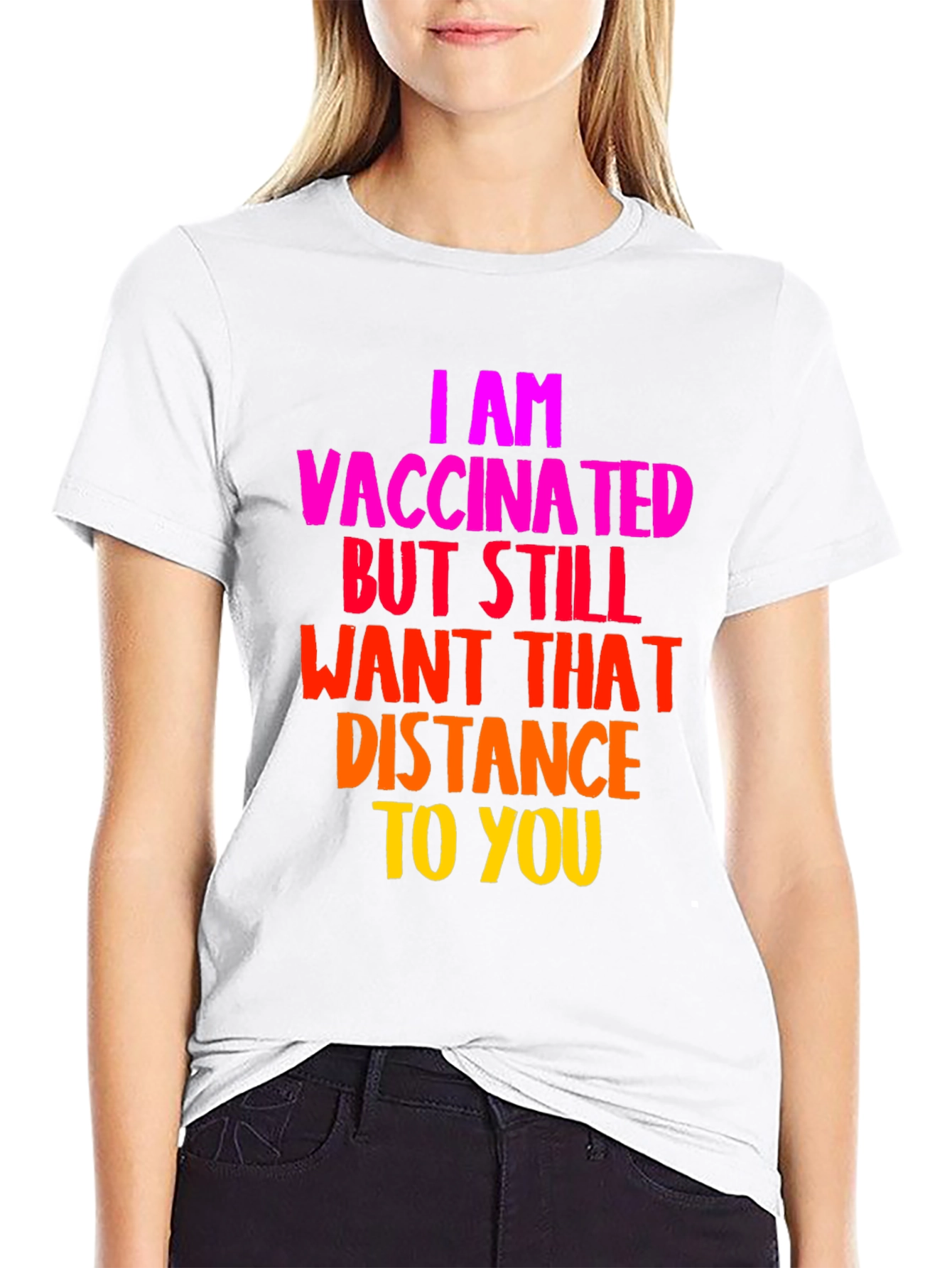 Vaccinated Distance T-Shirt - Funny Social Distancing Tee