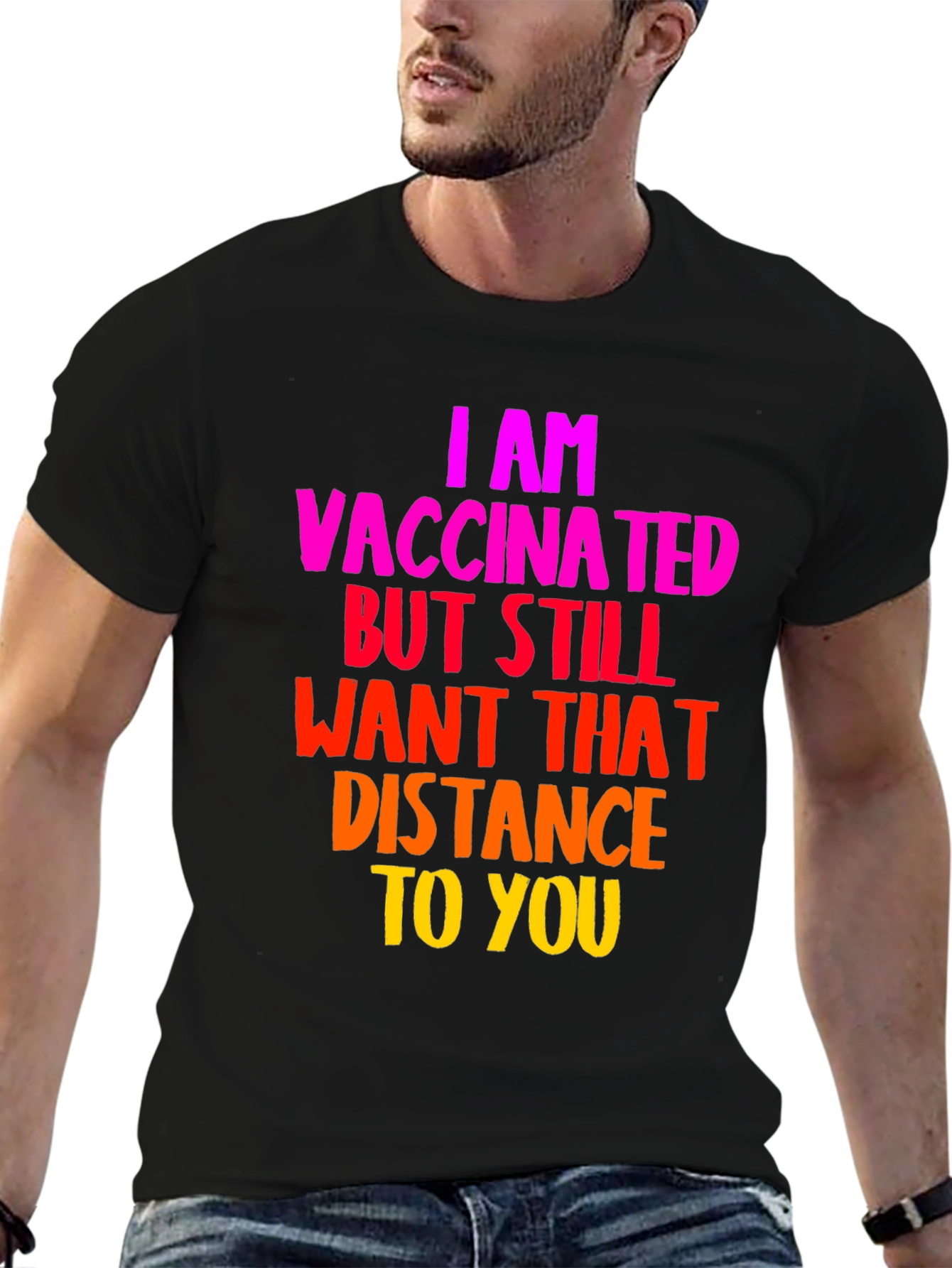 Vaccinated Distance T-Shirt - Funny Social Distancing Tee