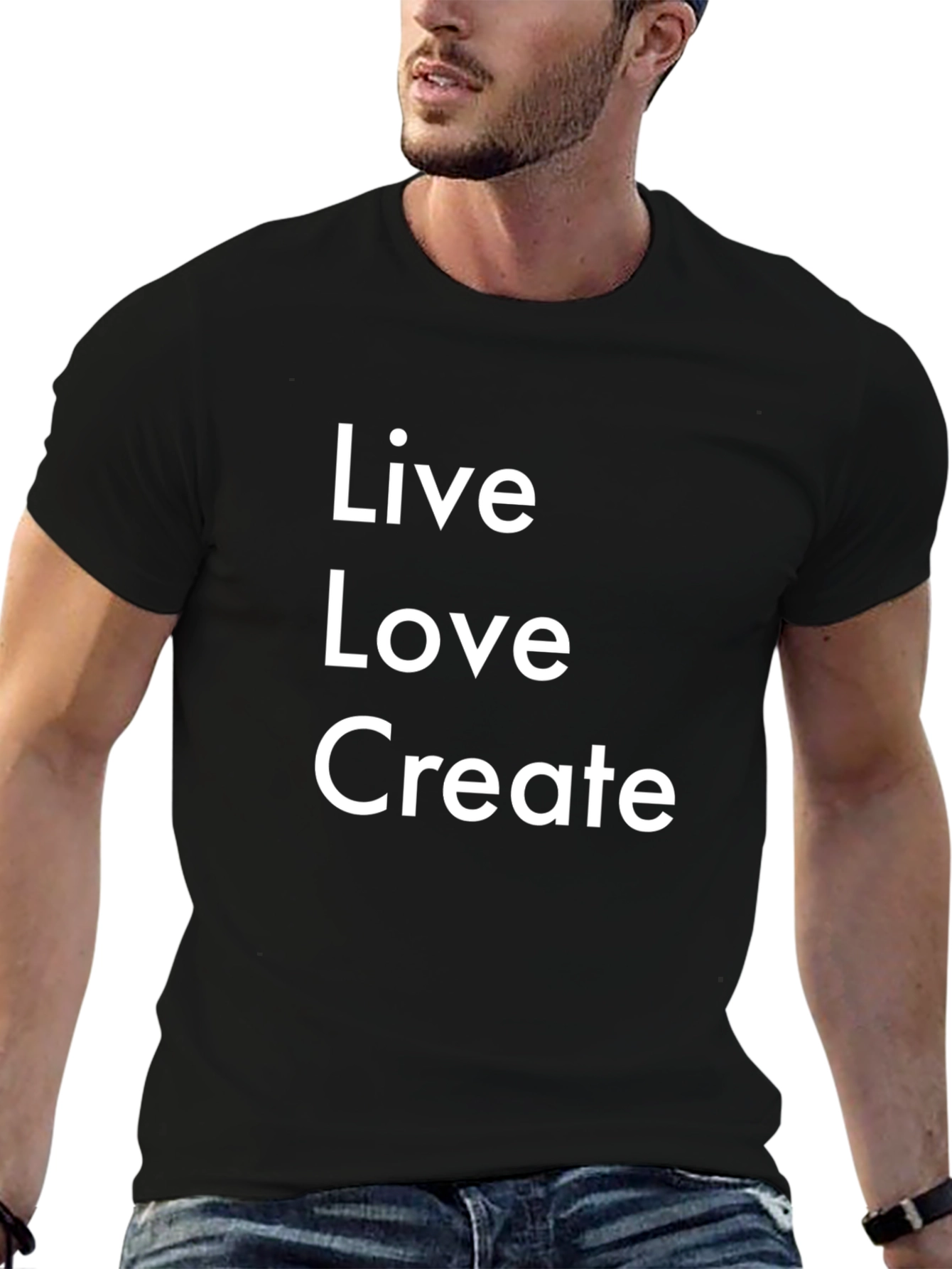 Live Love Create Black T-Shirt