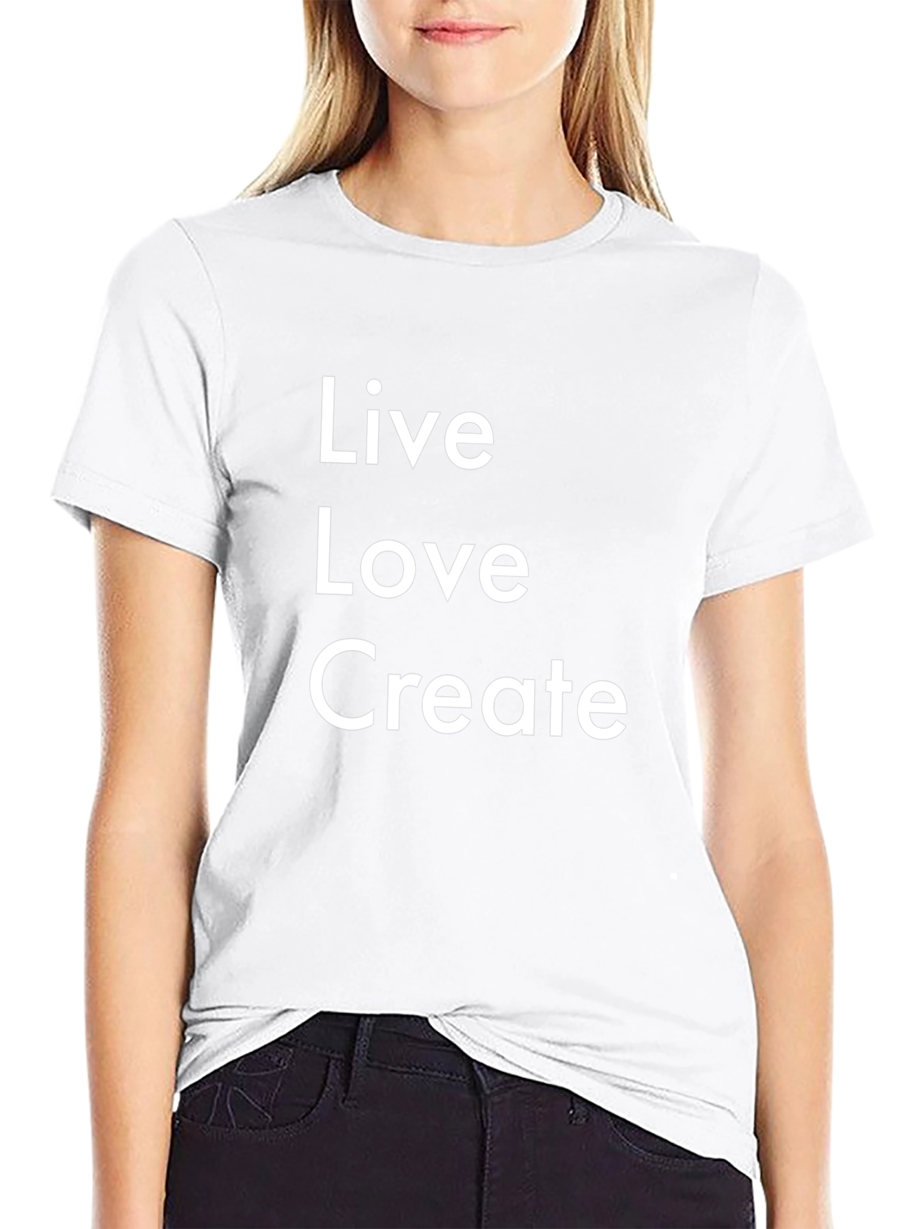 Live Love Create Black T-Shirt