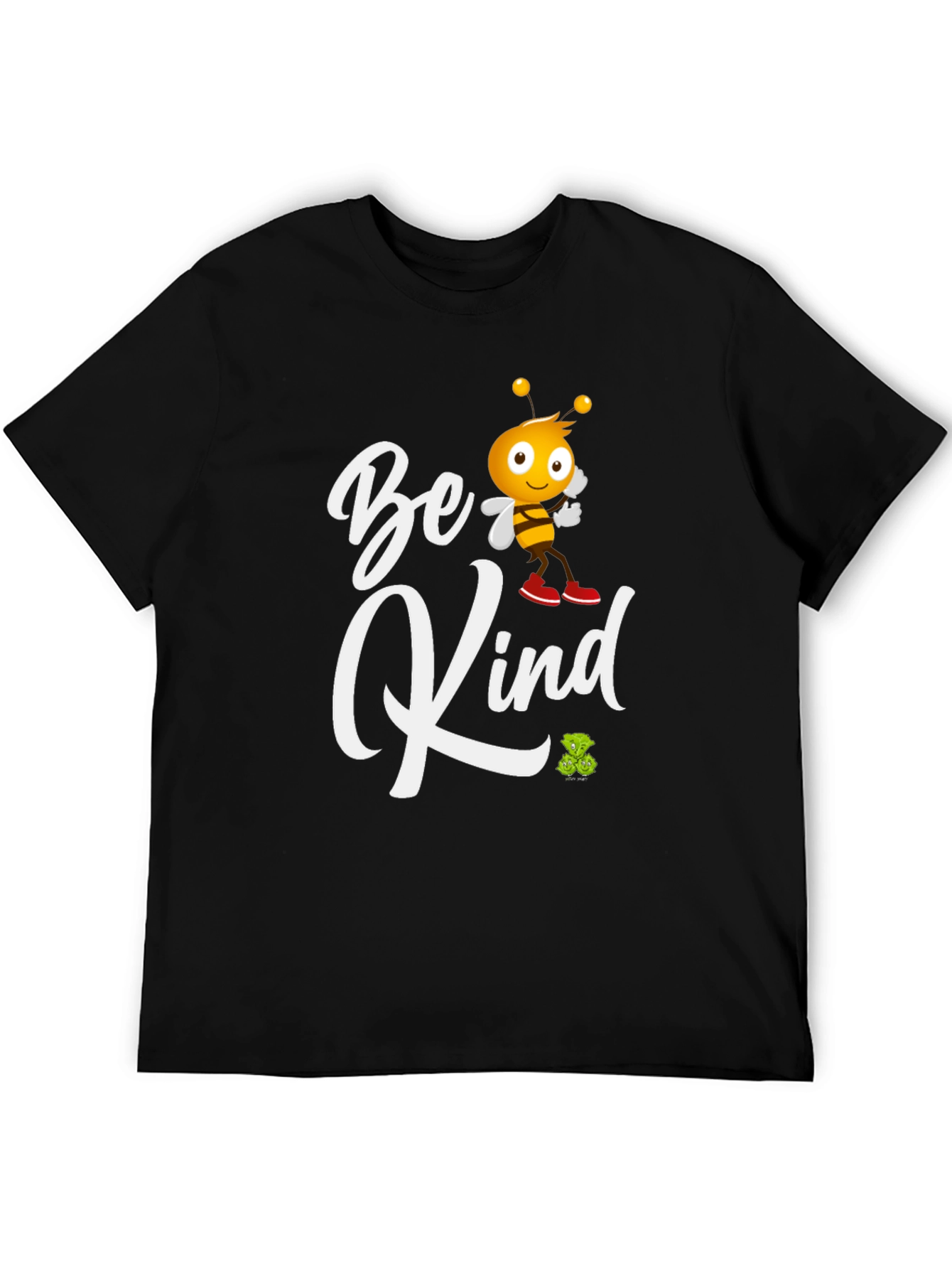 Be Kind Graphic Tee - Black Crew Neck T-Shirt