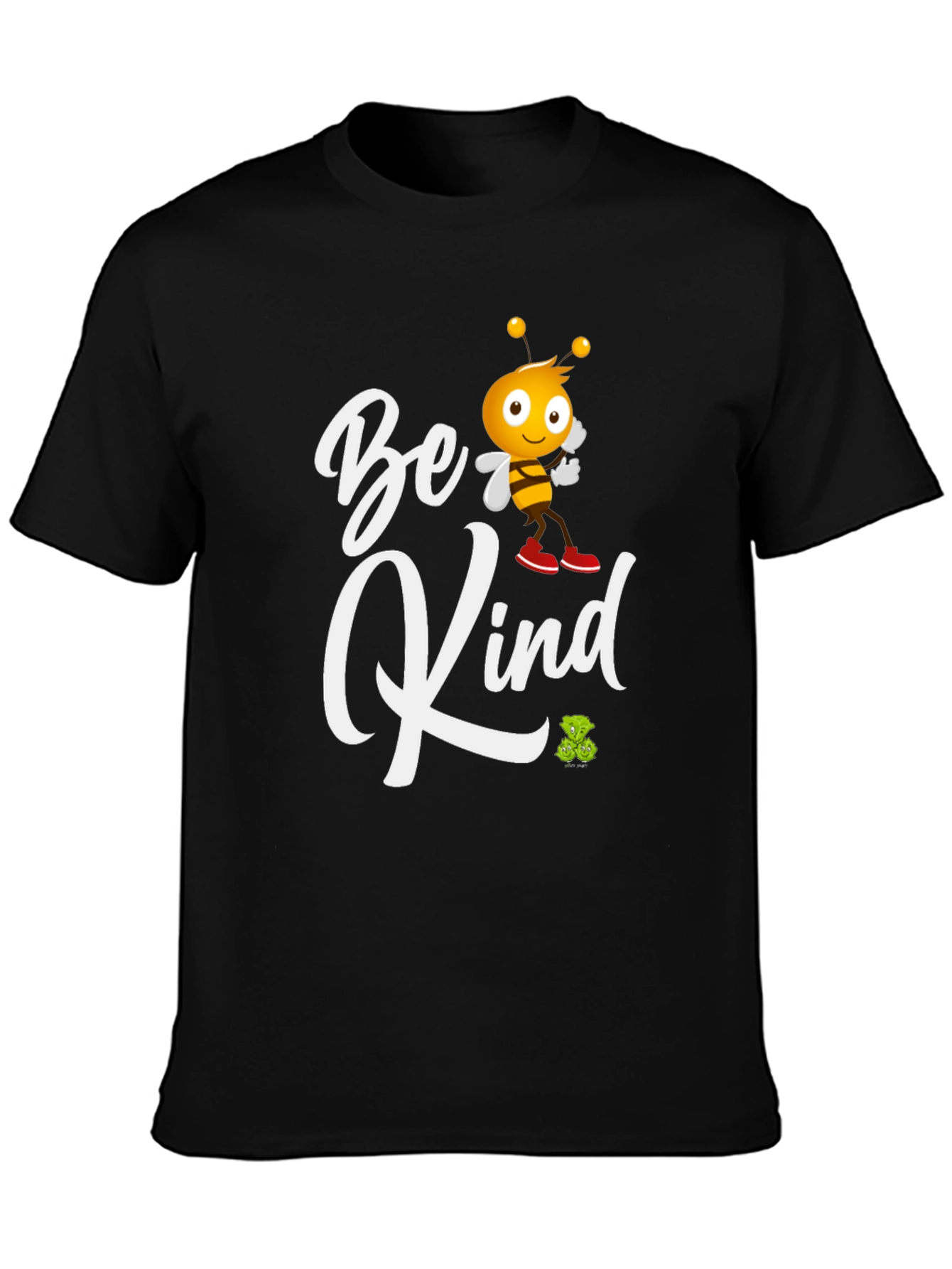 Be Kind Graphic Tee - Black Crew Neck T-Shirt
