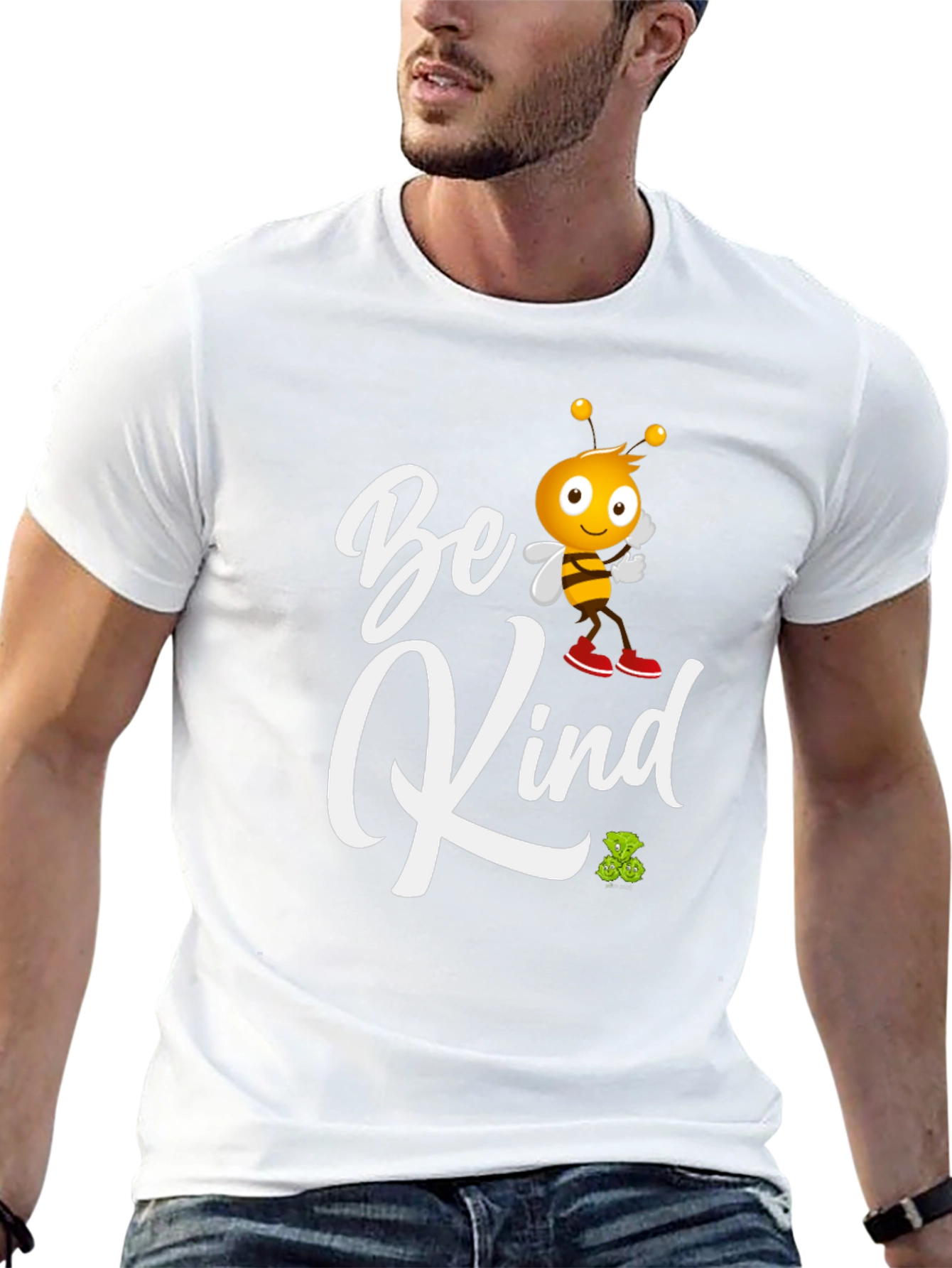 Be Kind Graphic Tee - Black Crew Neck T-Shirt