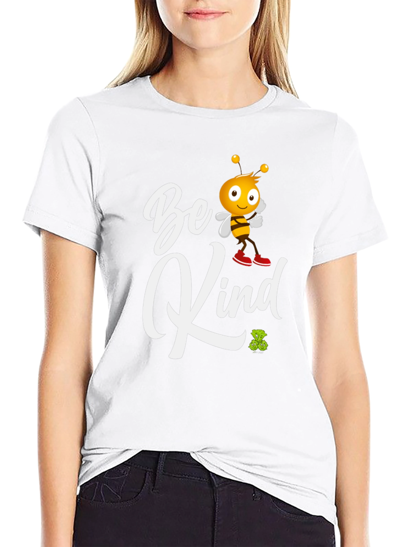 Be Kind Graphic Tee - Black Crew Neck T-Shirt