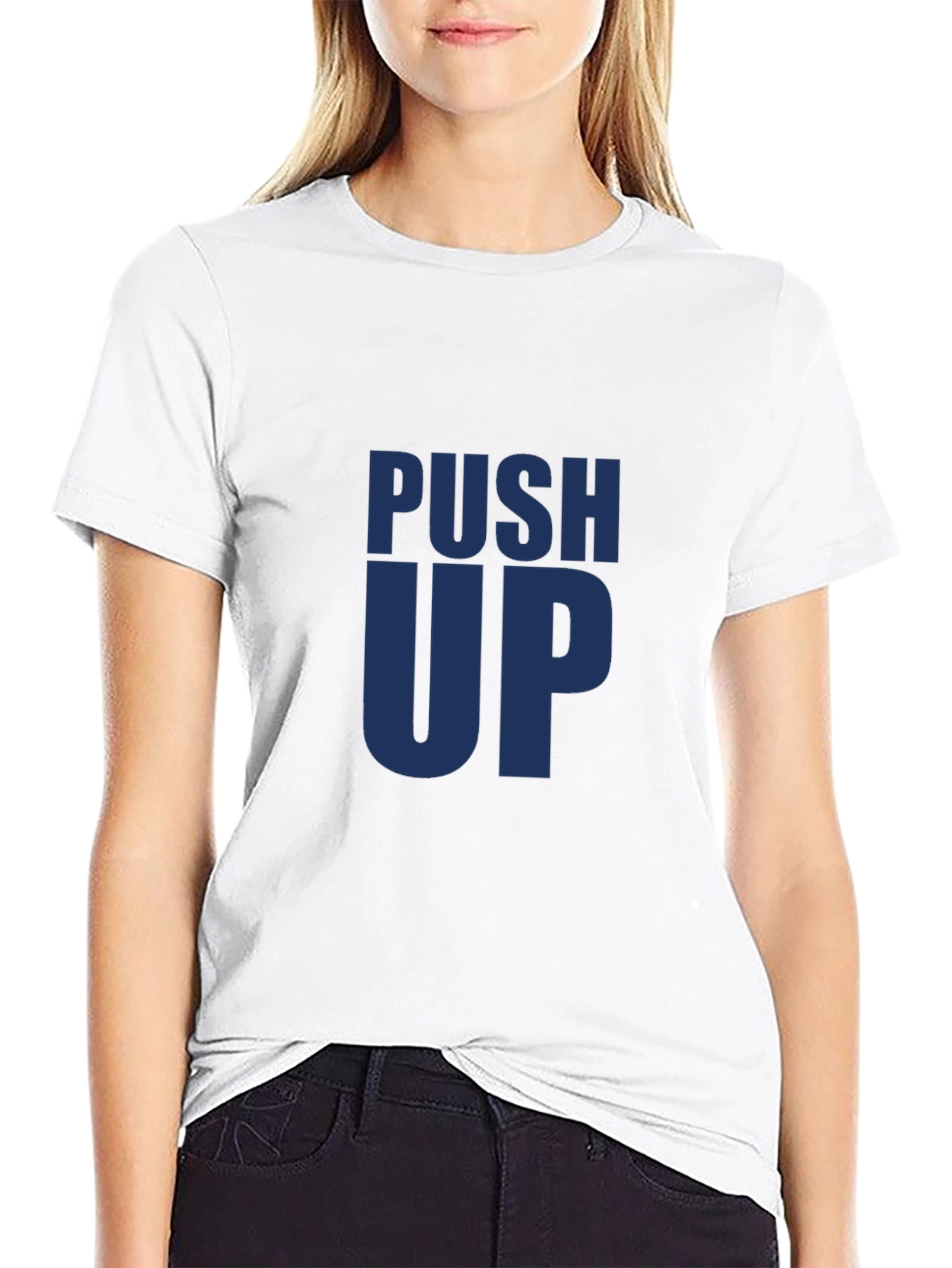 Push Up Graphic Tee - Mens Black T-Shirt