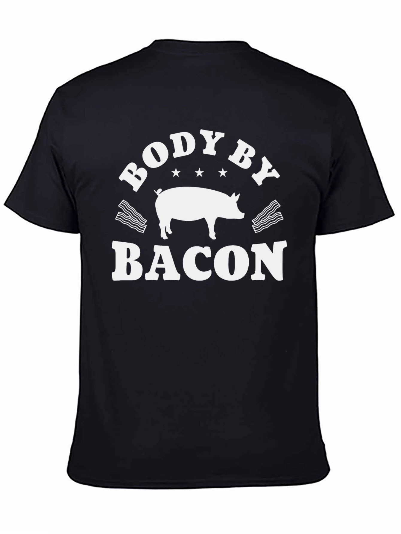 Body By Bacon Funny Graphic Tee
